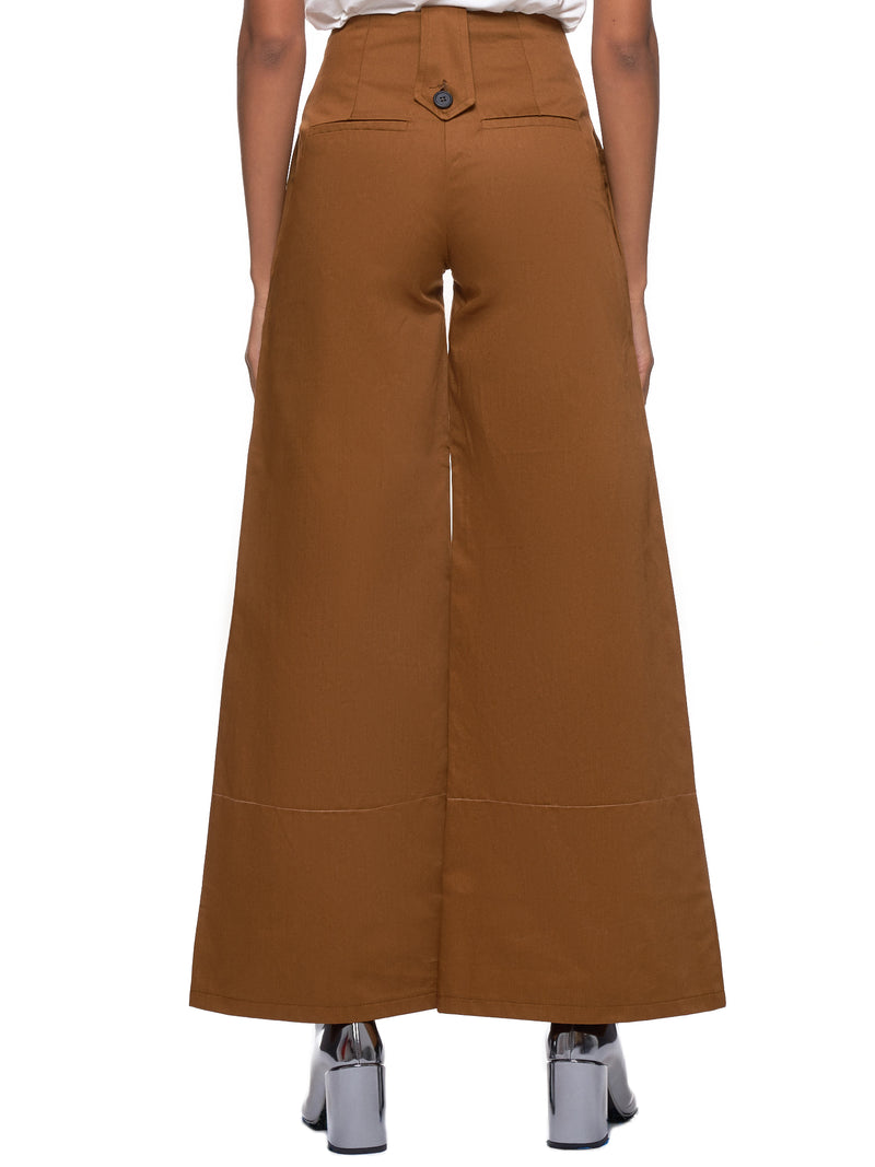 Wide Leg Trouser (Dm5tr5-Brown-Cargo)