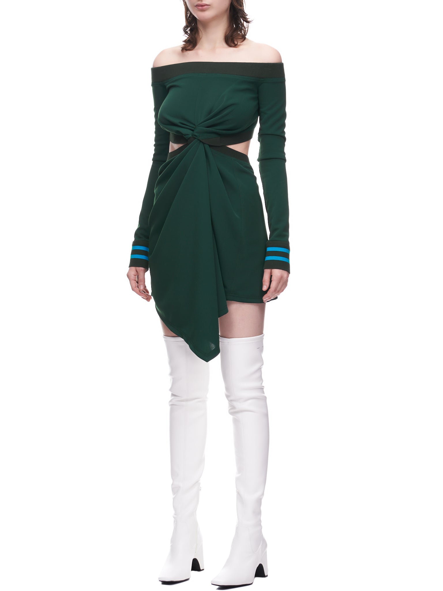 Twisted Mini Dress (DR0313-PG1017-560-FOREST-GREEN) Twisted Mini Dress (DR0313-PG1017-560-FOREST-GREEN)