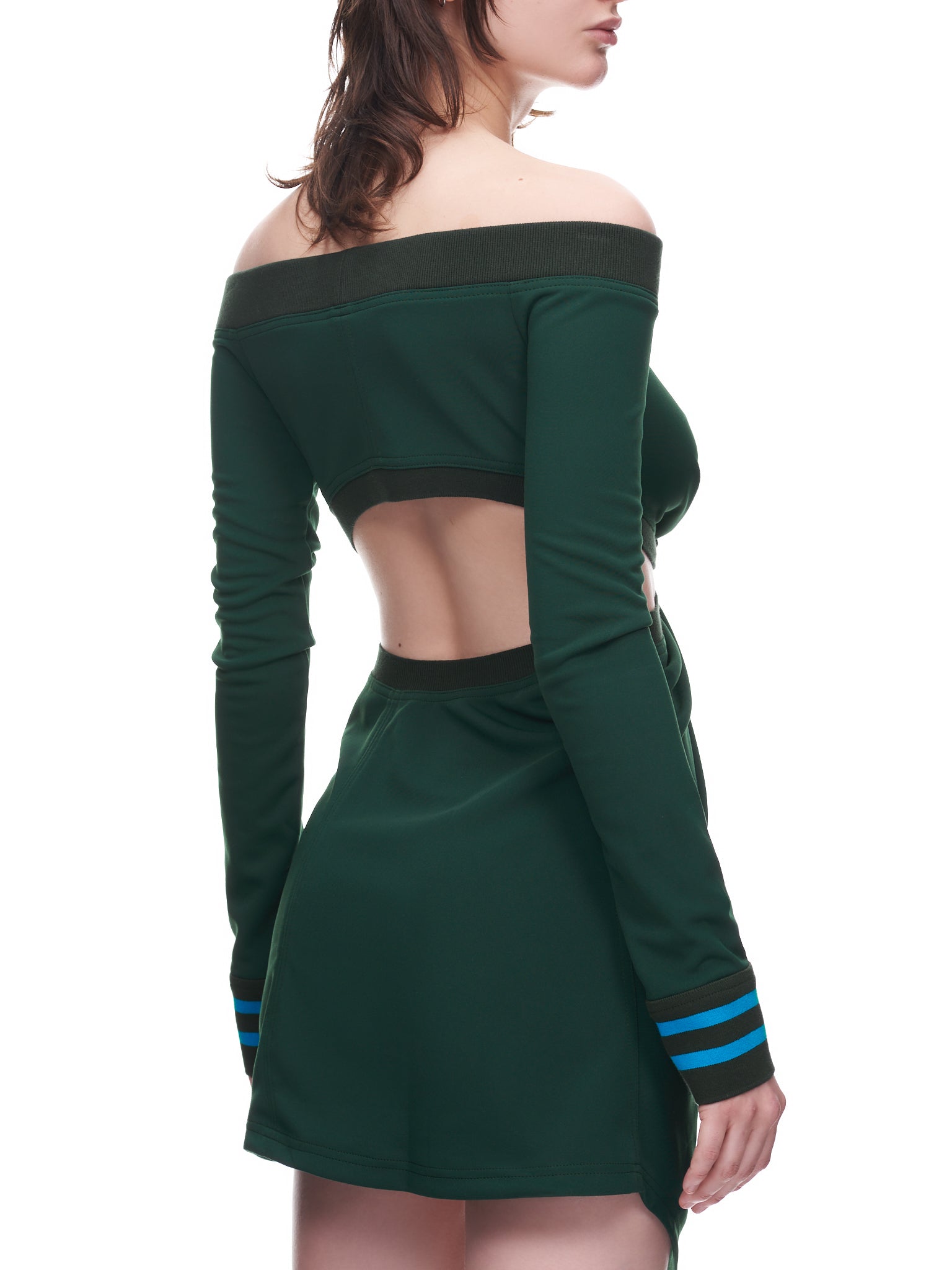 Twisted Mini Dress (DR0313-PG1017-560-FOREST-GREEN)