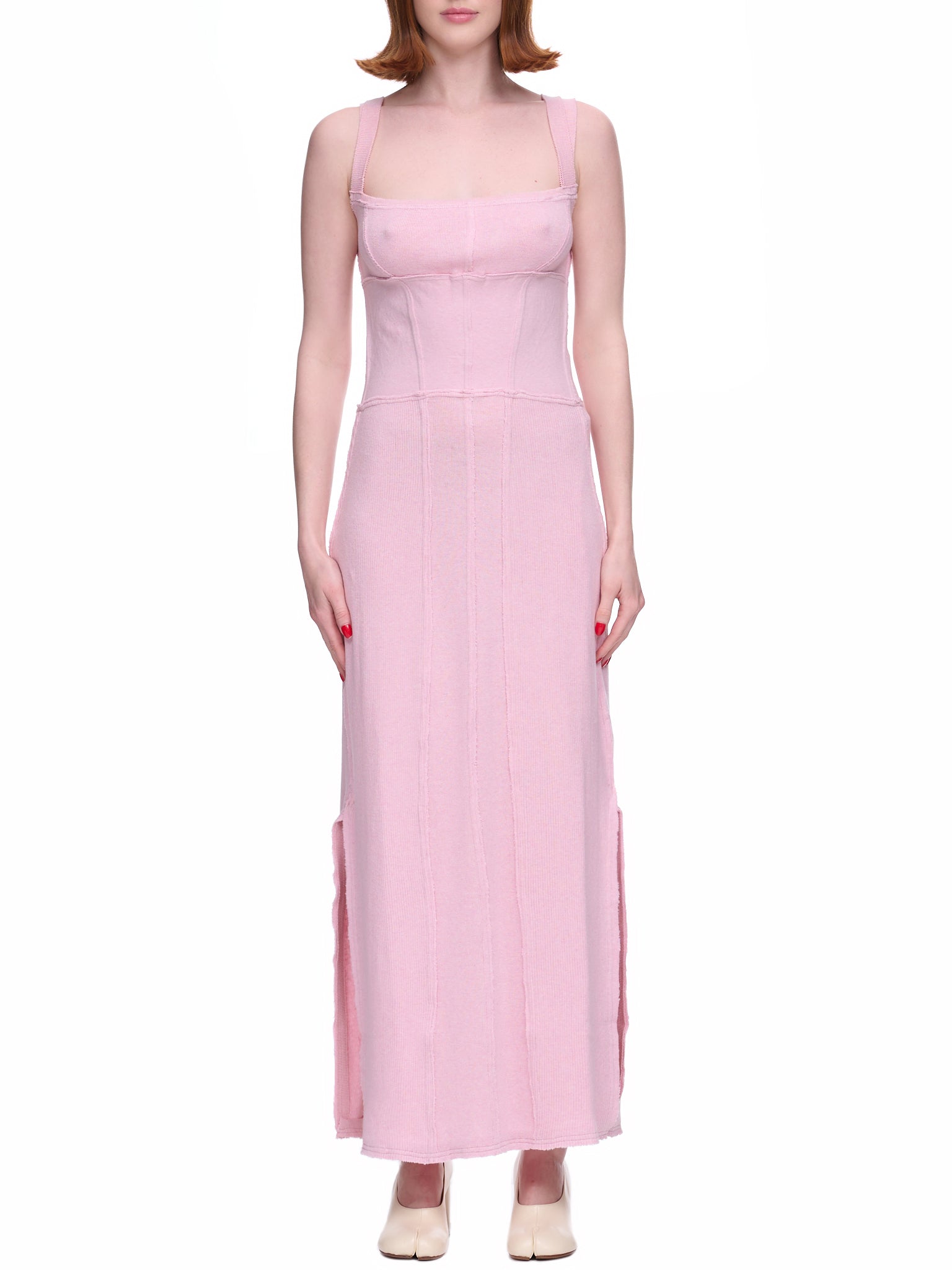 knitted corset dress Knit Cutout Maxi Corset Dress With Suede Details RAISA VANESSA INT