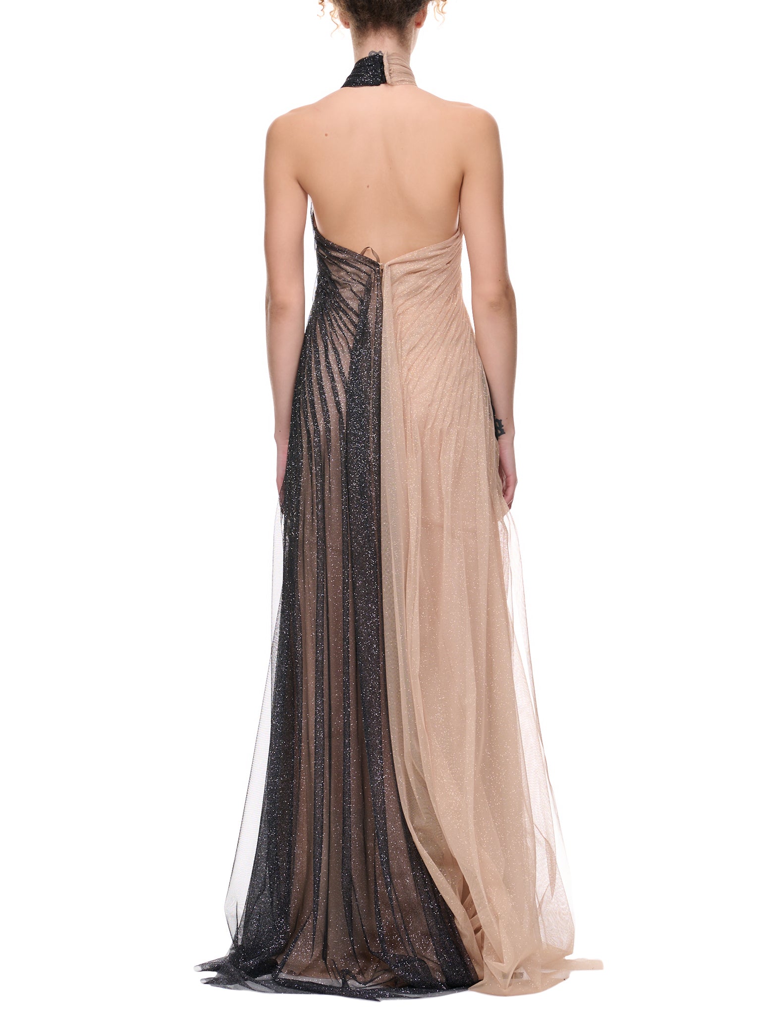 Glitter Block Dress (DR04-BEIGE-BLACK)
