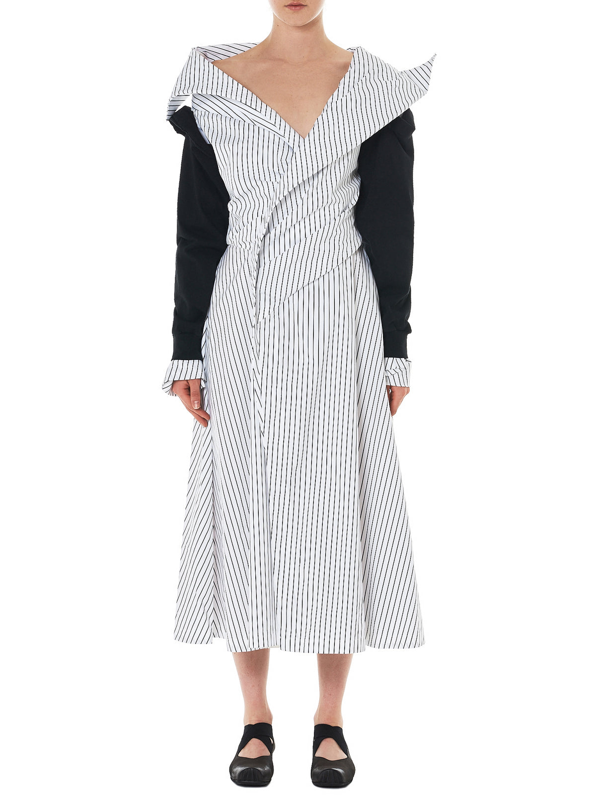 Aganovich Striped Dress - Hlorenzo Front