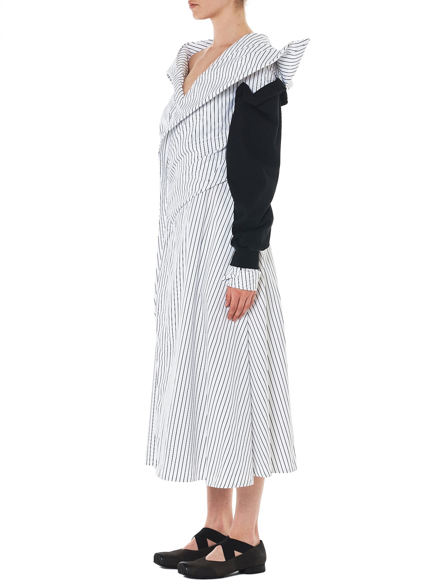 Aganovich Striped Dress - Hlorenzo Side
