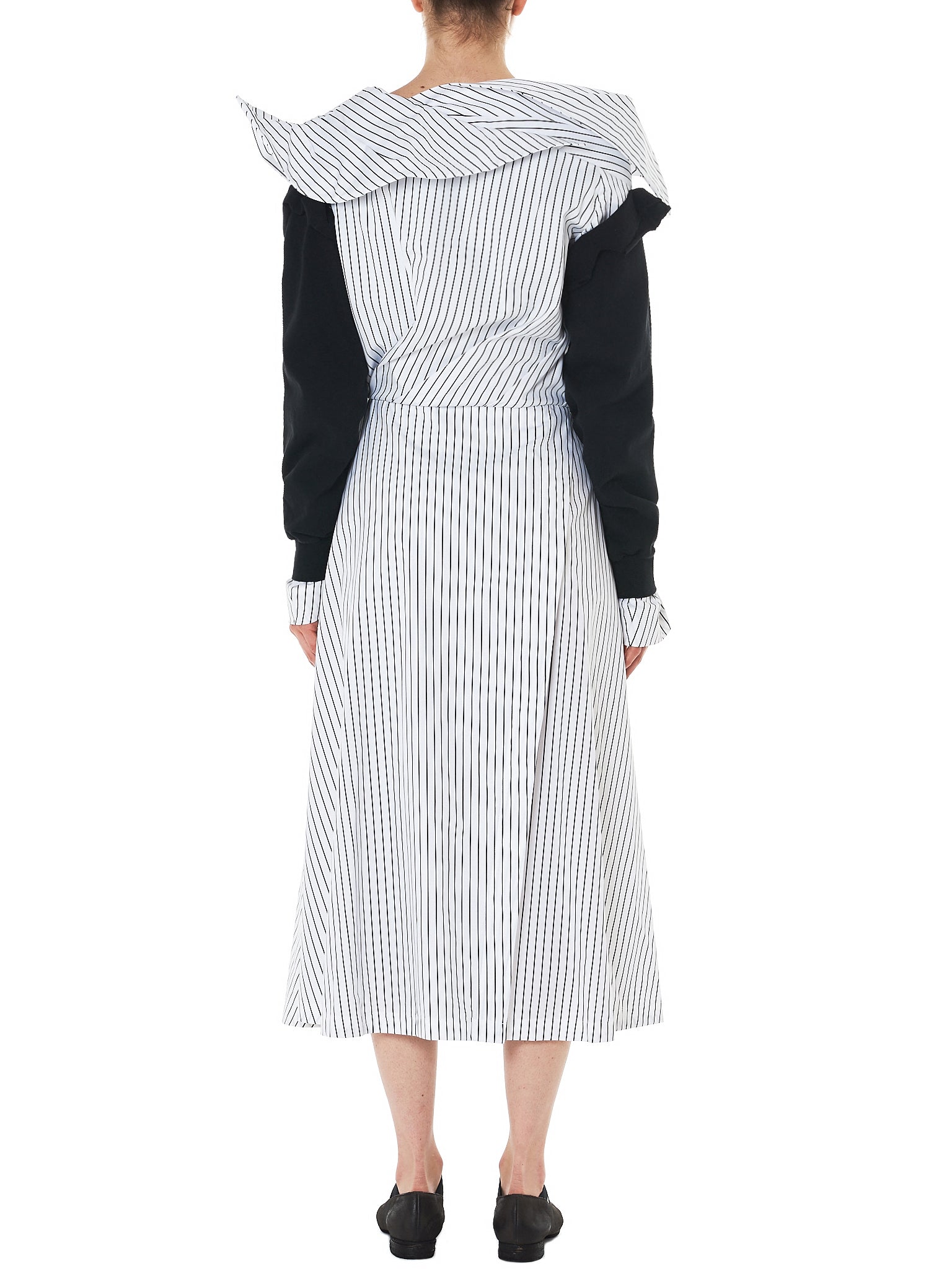 Aganovich Striped Dress - Hlorenzo Back