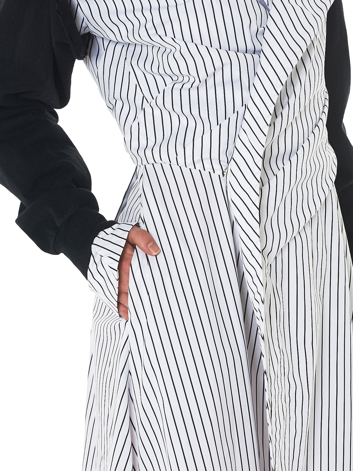 Aganovich Striped Dress - Hlorenzo Detail 2