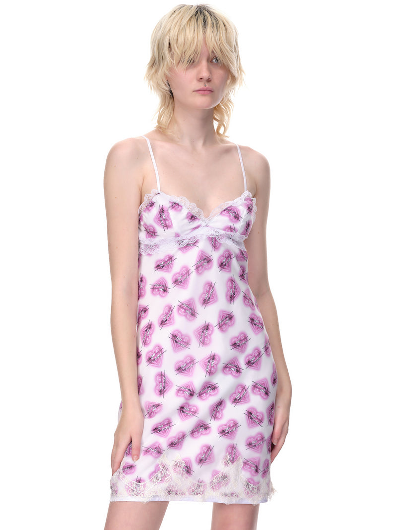 Mimi Wade Heart Print Mini Dress | H.Lorenzo - detail 1