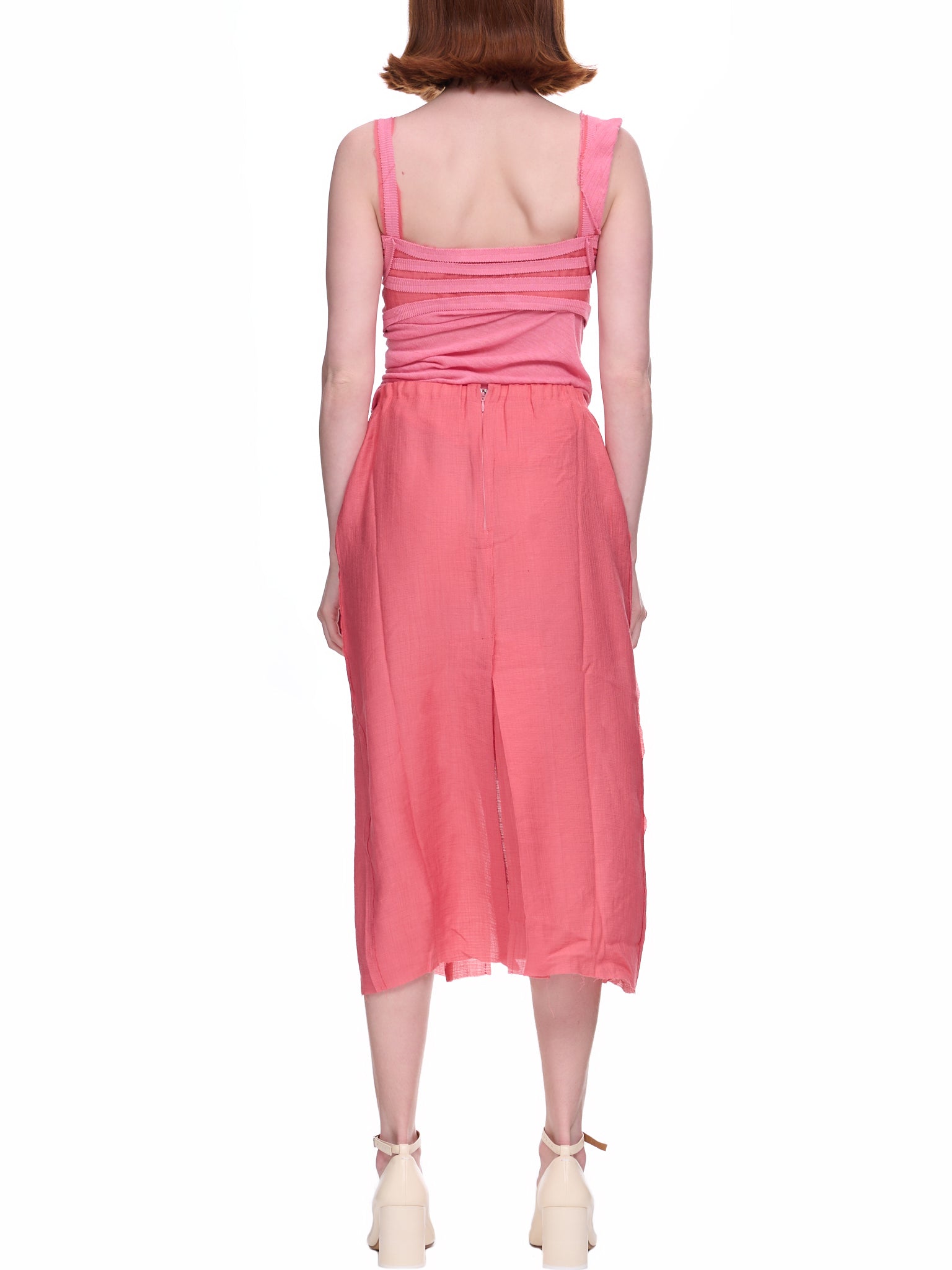 Deconstructed Corset Dress (DR09847372-0825-DEEP-PINK)