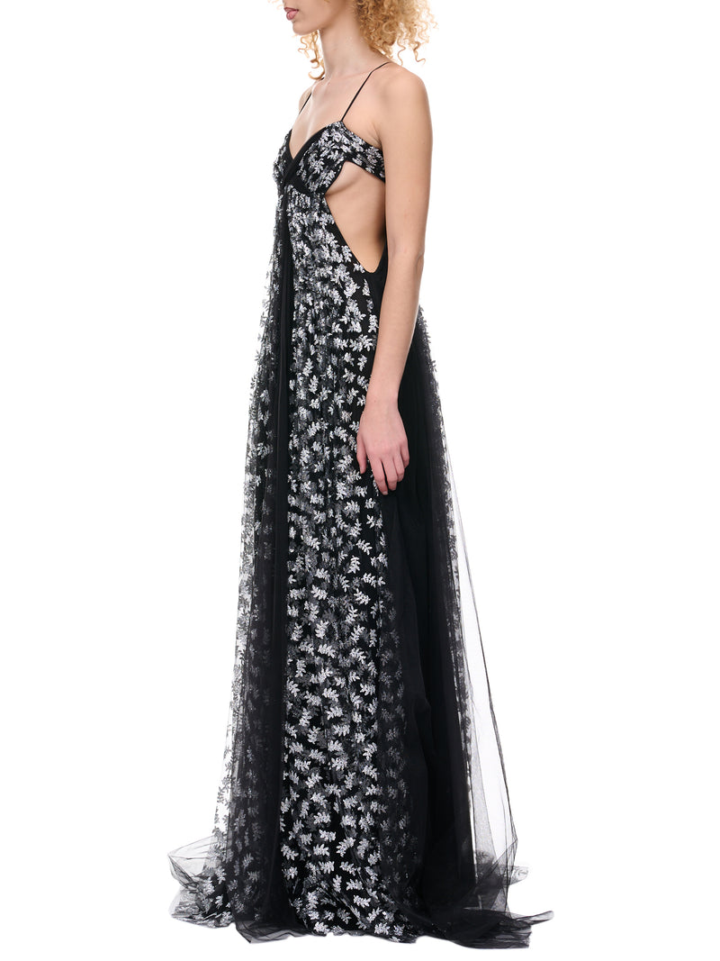 Embroidered Dress  (DR20-BLACK)