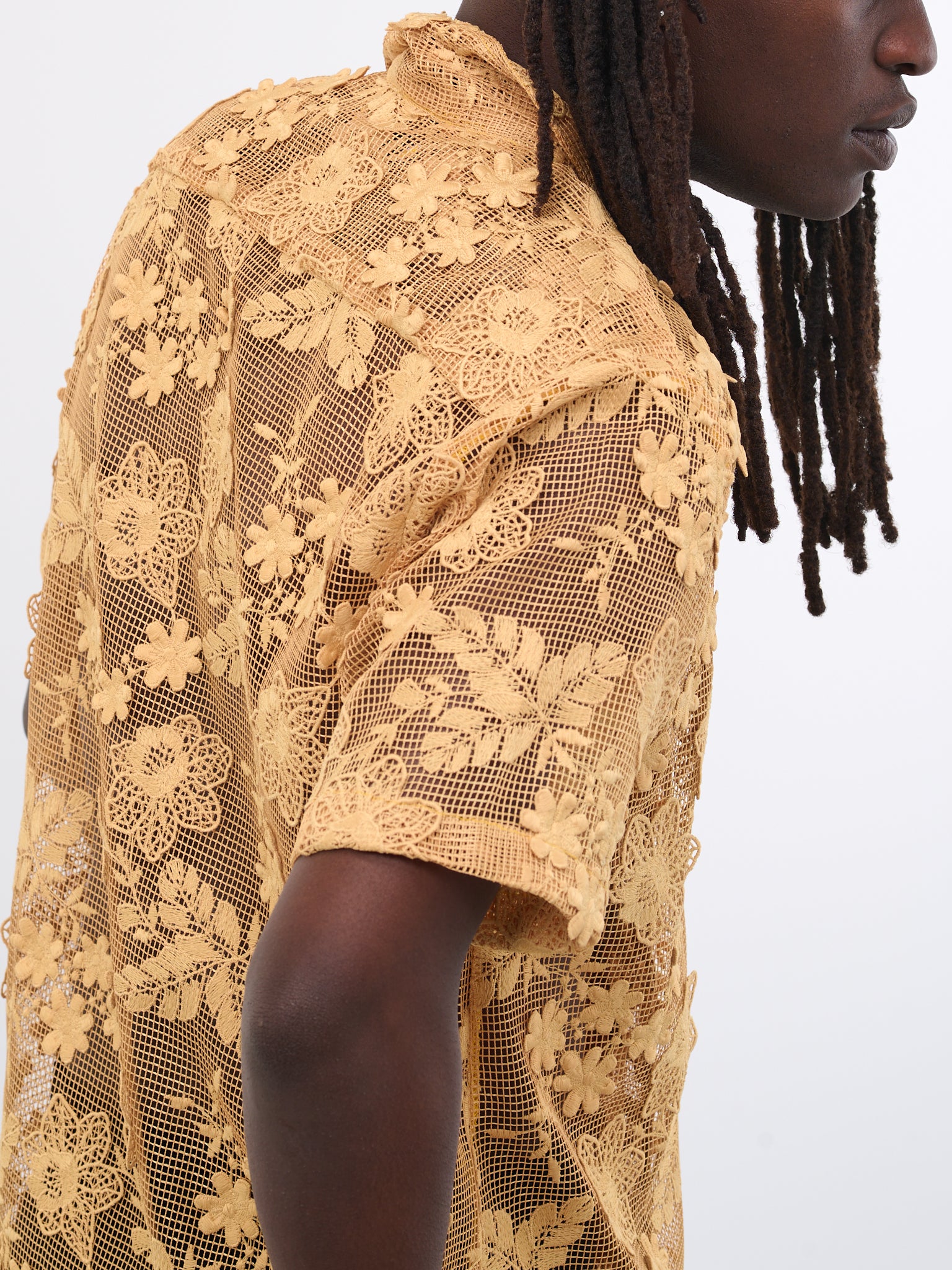 Duane Tulle Shirt (DUANE-M22W692-OCHRE-FLORAL)