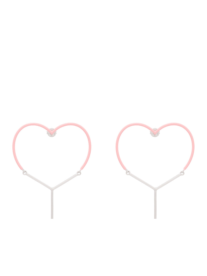 Y/PROJECT Maxi Y Heart Earrings | H.Lorenzo - front