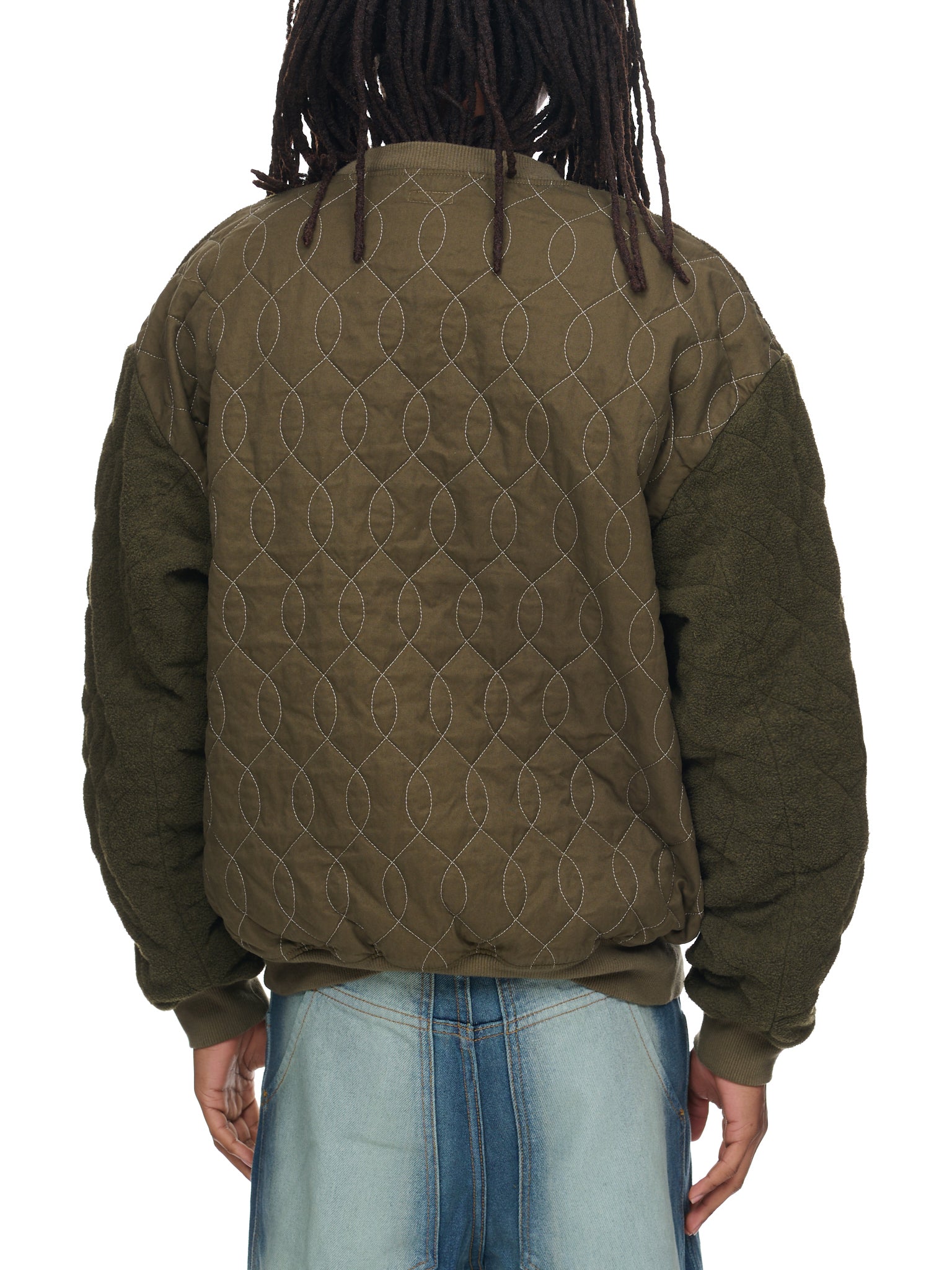 Quilted Fleece Sweater (EK-1268-KHA-KHAKI)