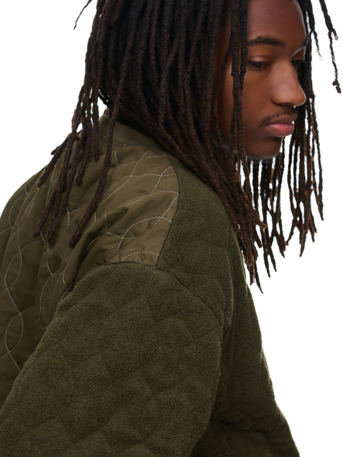 Quilted Fleece Sweater (EK-1268-KHA-KHAKI)