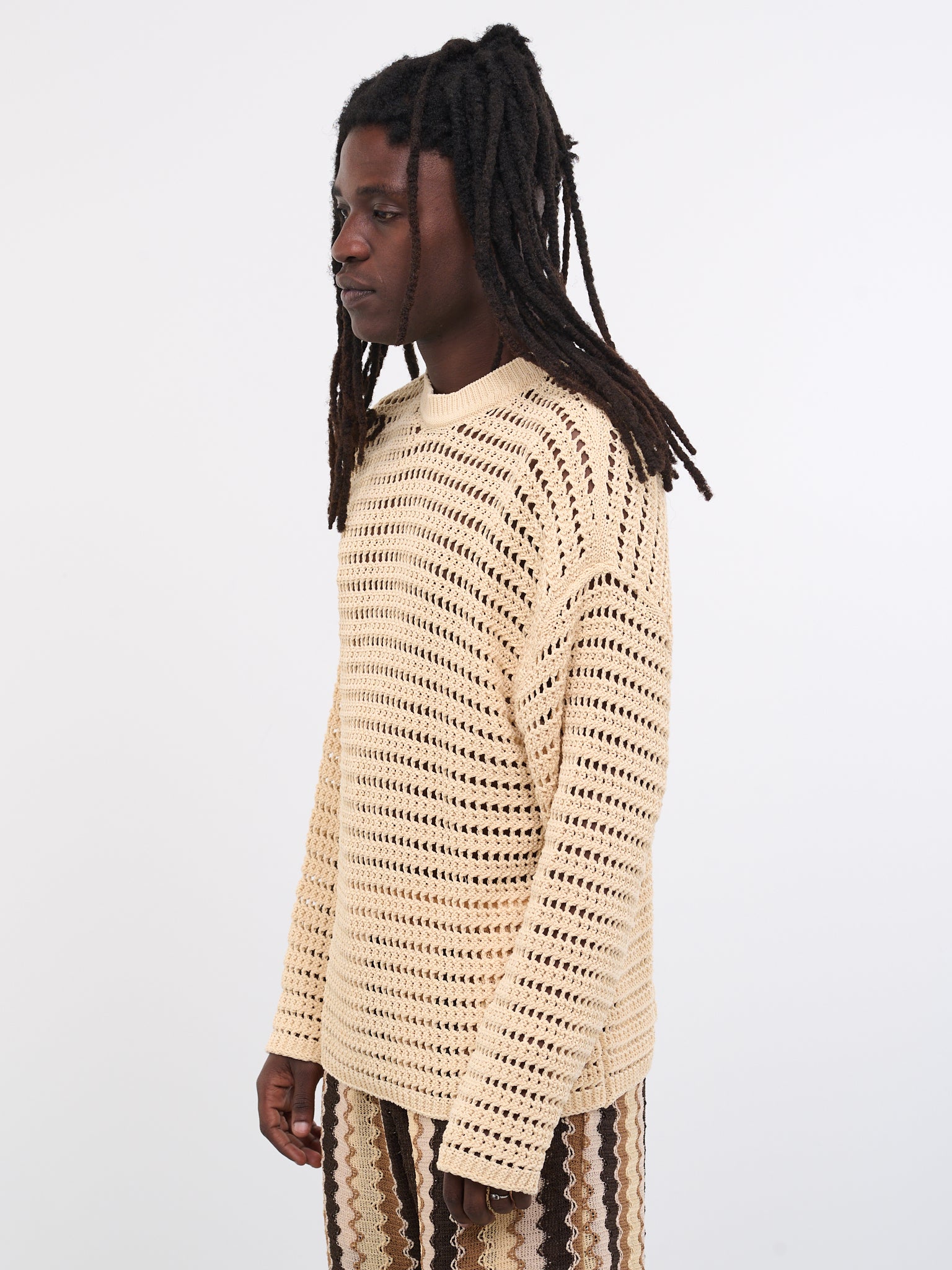 Elton Crochet Sweater (ELTON-M20KN7011-ECRU)