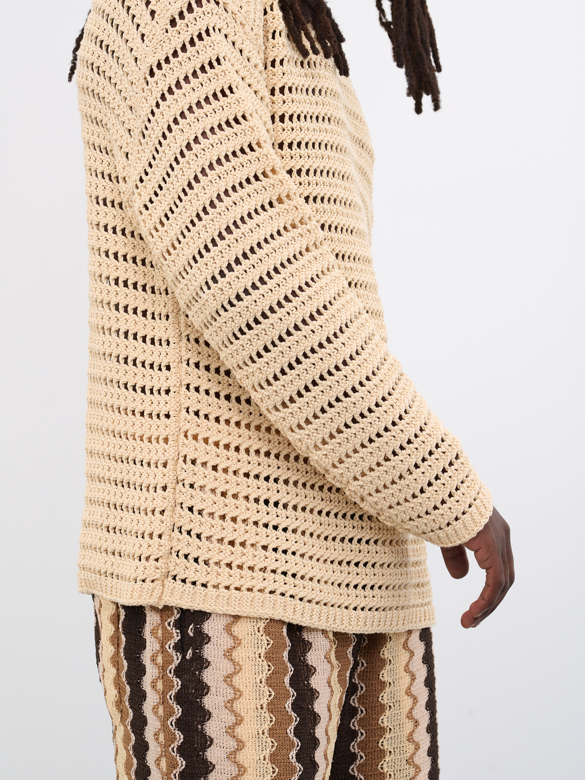 Elton Crochet Sweater (ELTON-M20KN7011-ECRU)