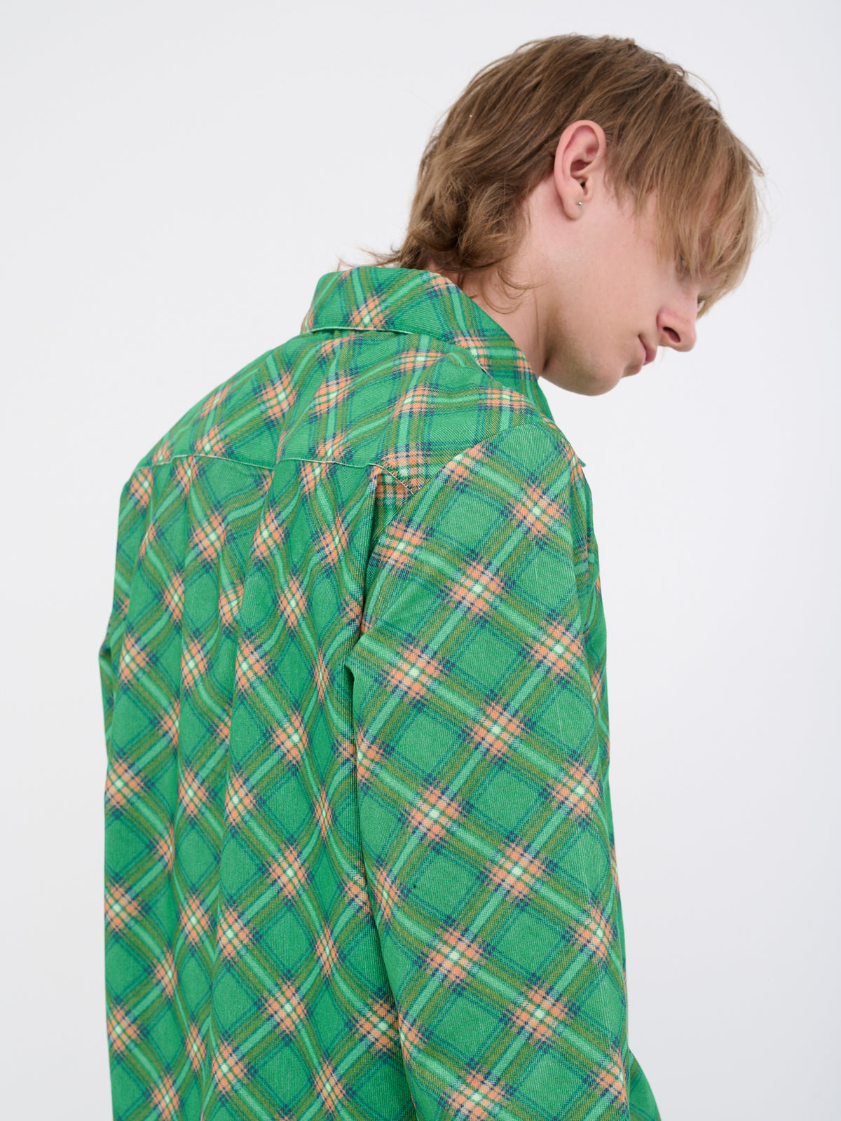 Plaid Shirt (ERL06B007-GREEN-PLAID)