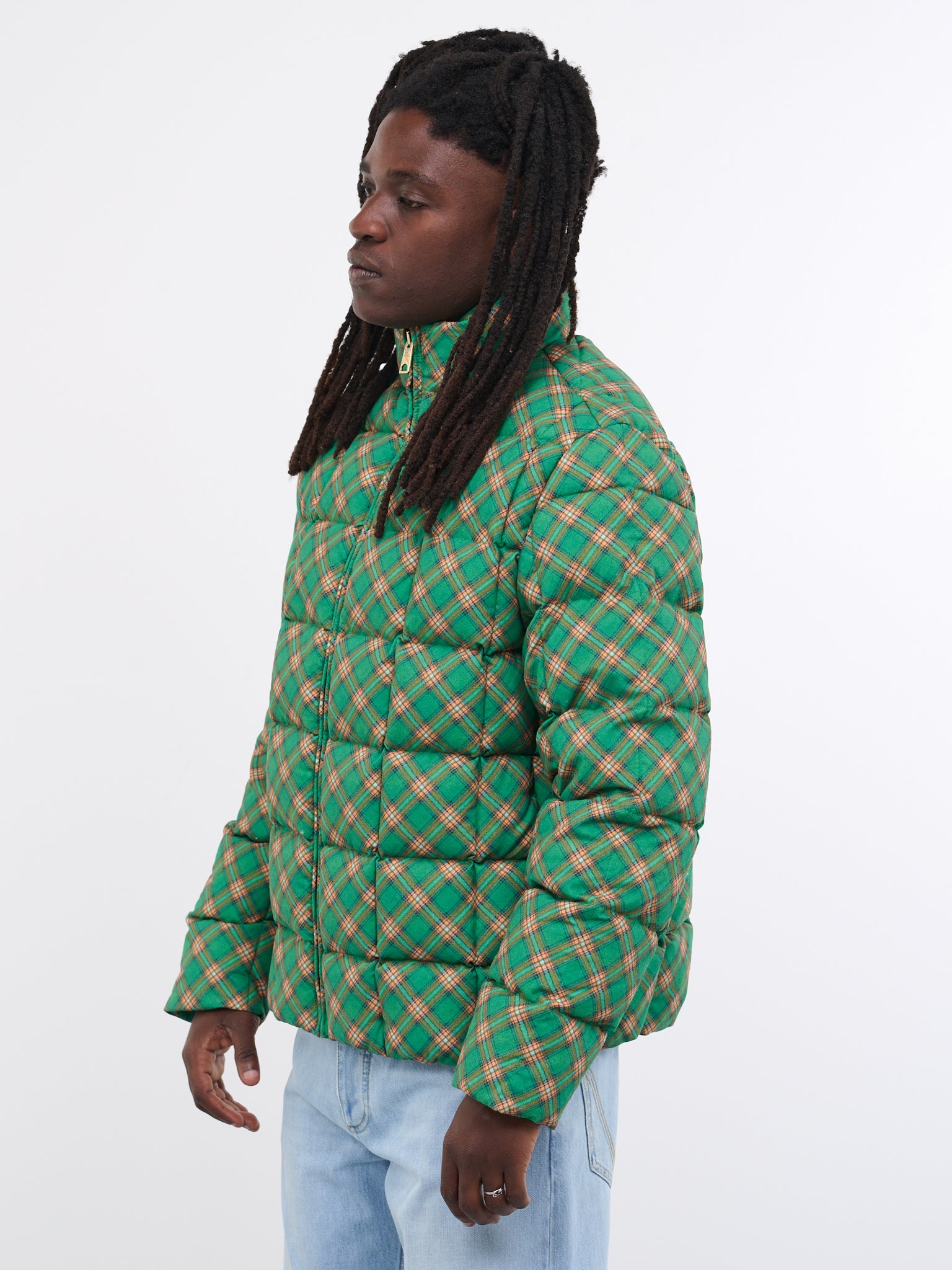 Plaid Puffer Jacket (ERL06C005-GREEN-PLAID)