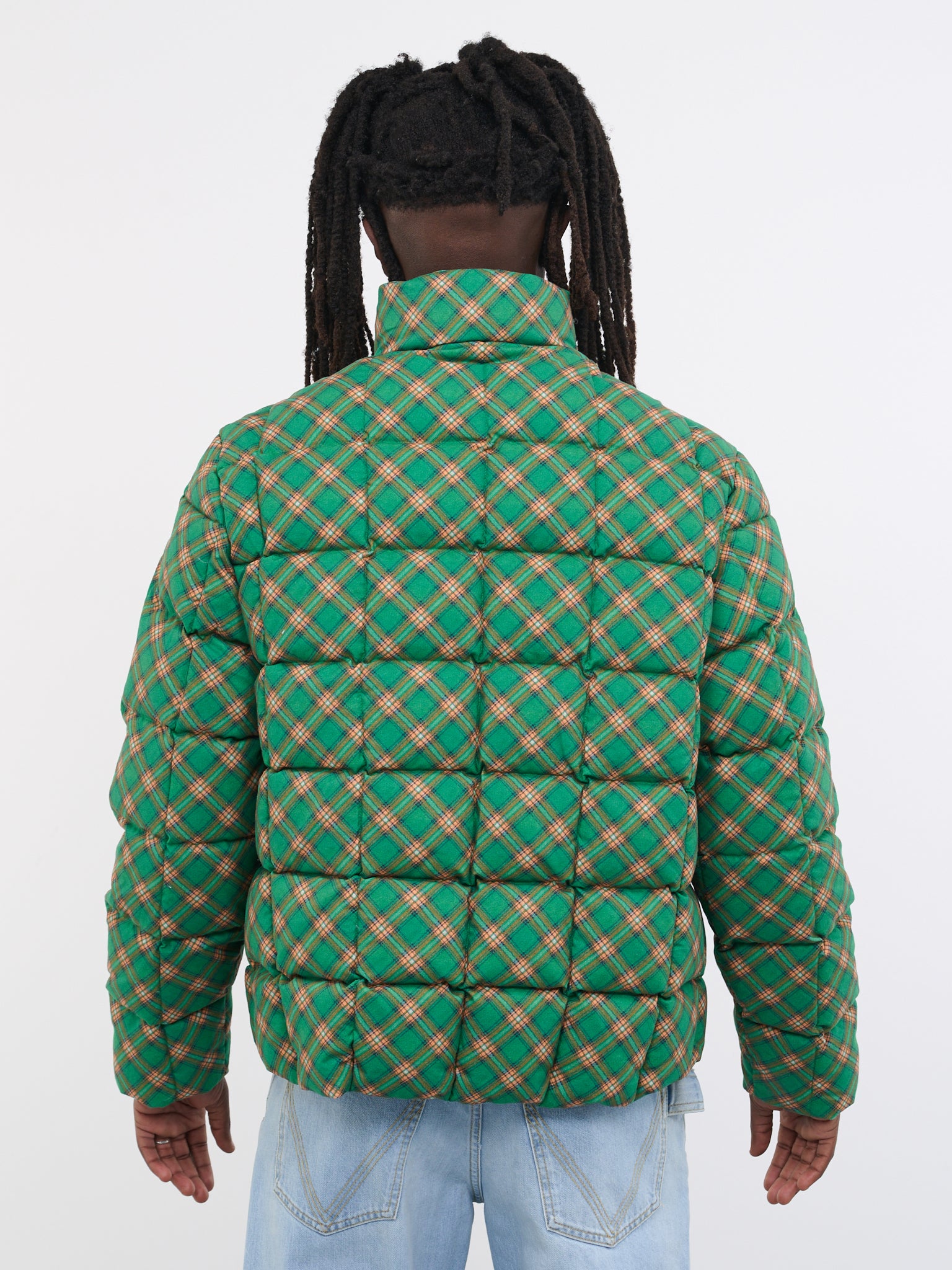 Plaid Puffer Jacket (ERL06C005-GREEN-PLAID)