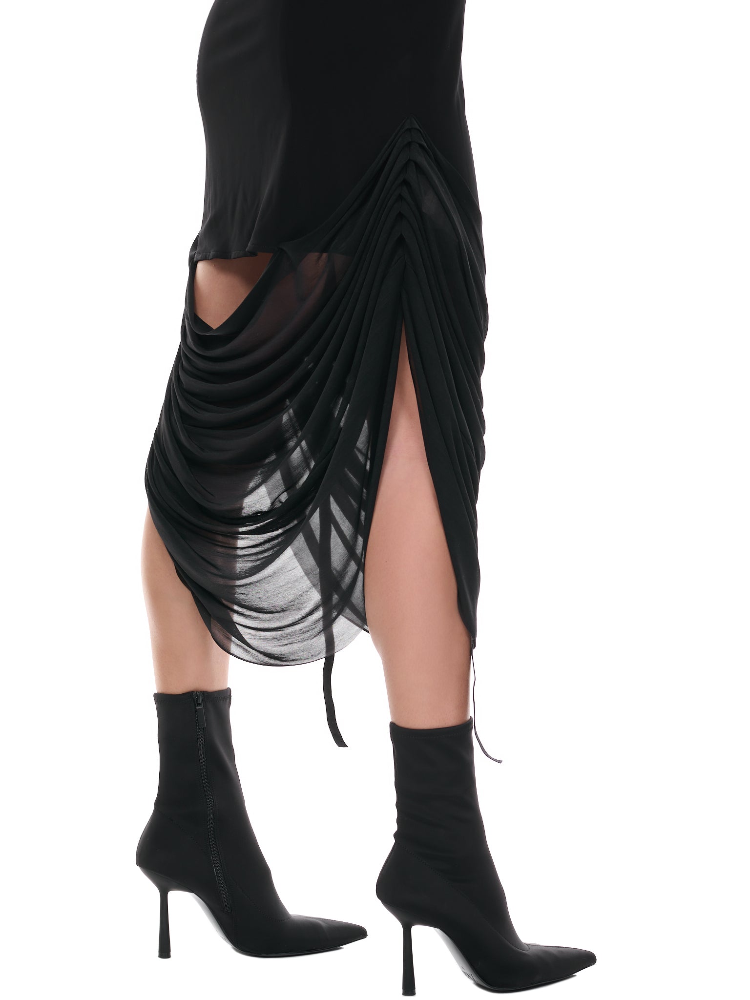 Draped Paneled Skirt (EV2-2018-BLACK)