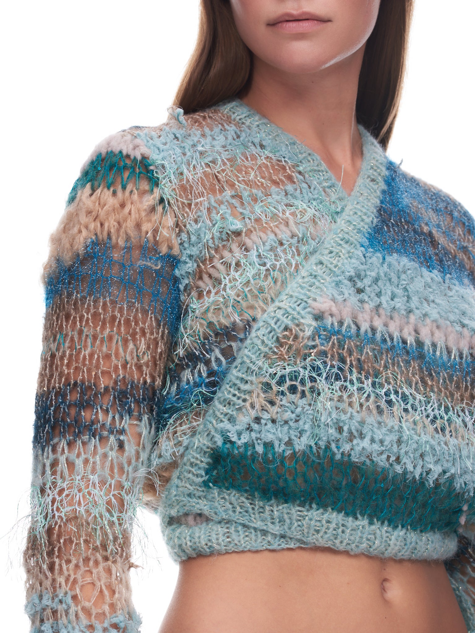 Mohair Knit Wrap Sweater (F2261-SEA-FOAM) Mohair Knit Wrap Sweater (F2261-SEA-FOAM)