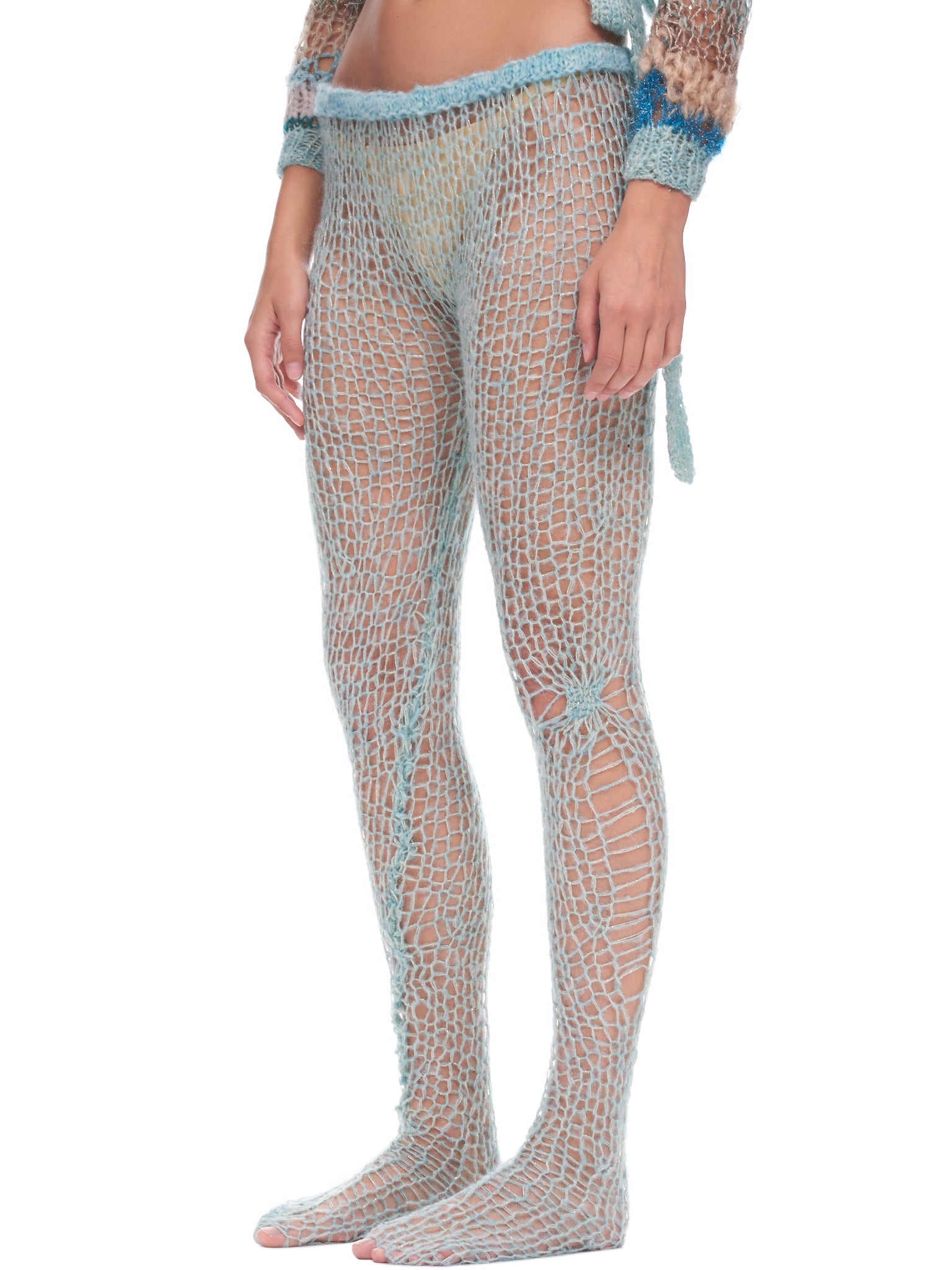 Rodarte | H.Lorenzo|Mohair Knit Tights (F2269-SEA-FOAM), M/L / Green