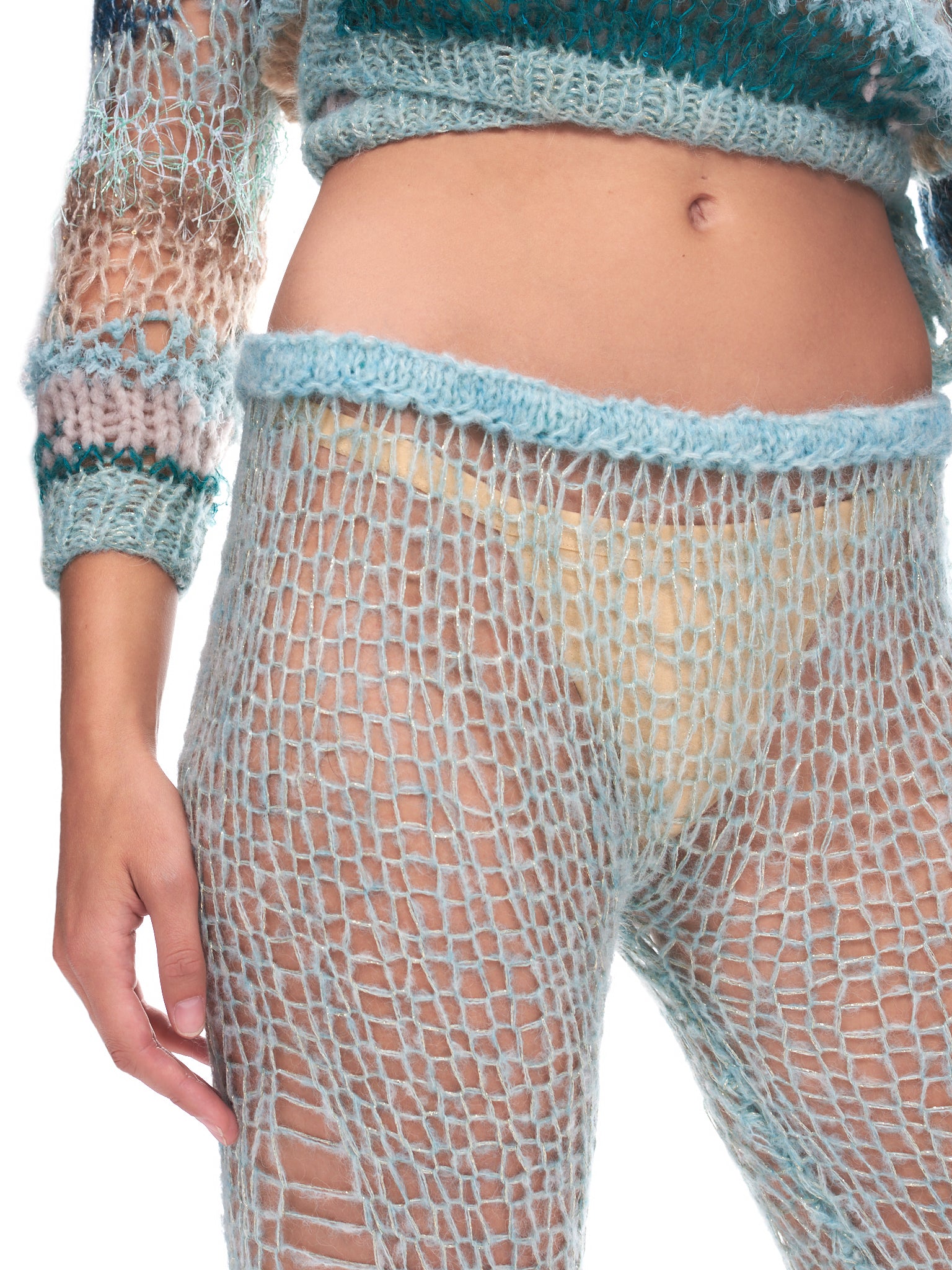 Mohair Knit Tights (F2269-SEA-FOAM)