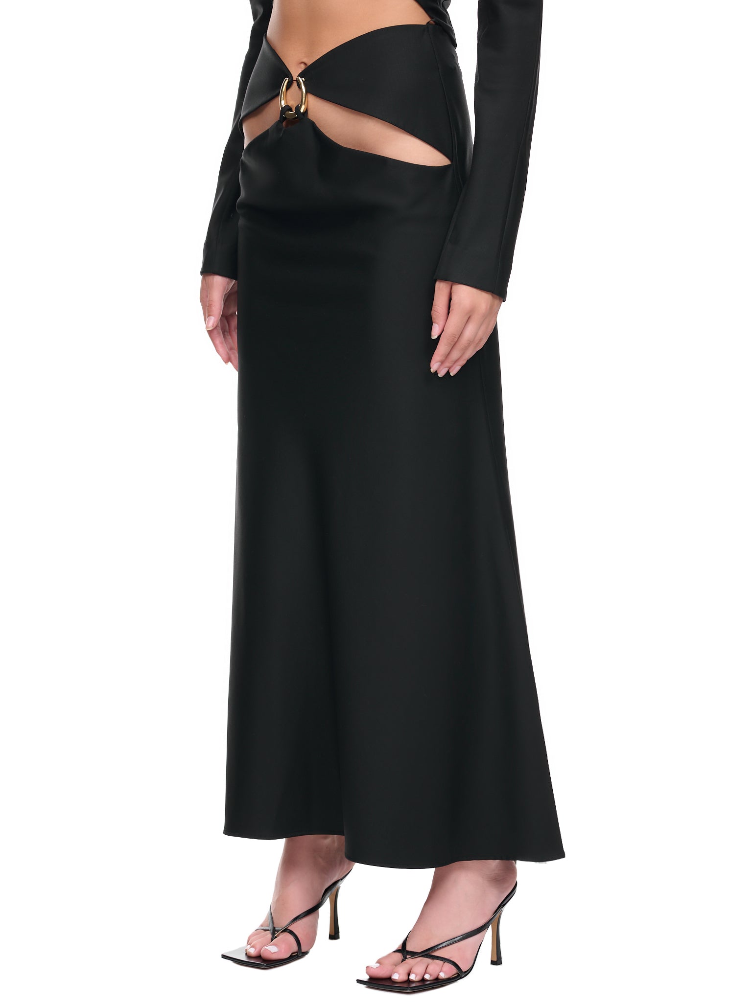 Cut-Out Brass Skirt (F22SK16-BLACK)