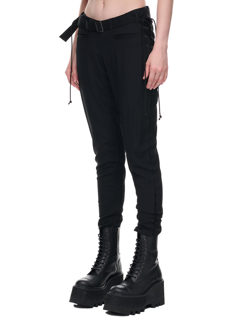 Lace-Up Trousers (FE-P10-100-1-BLACK)