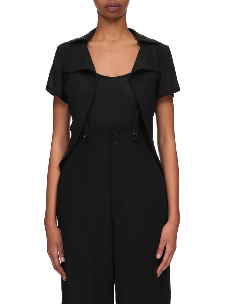 Linen Untwisting Tailcoat (FG-J60-302-1-BLACK)