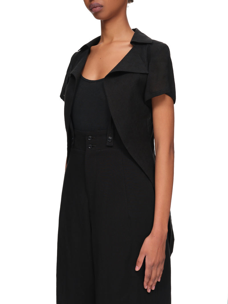Linen Untwisting Tailcoat (FG-J60-302-1-BLACK)