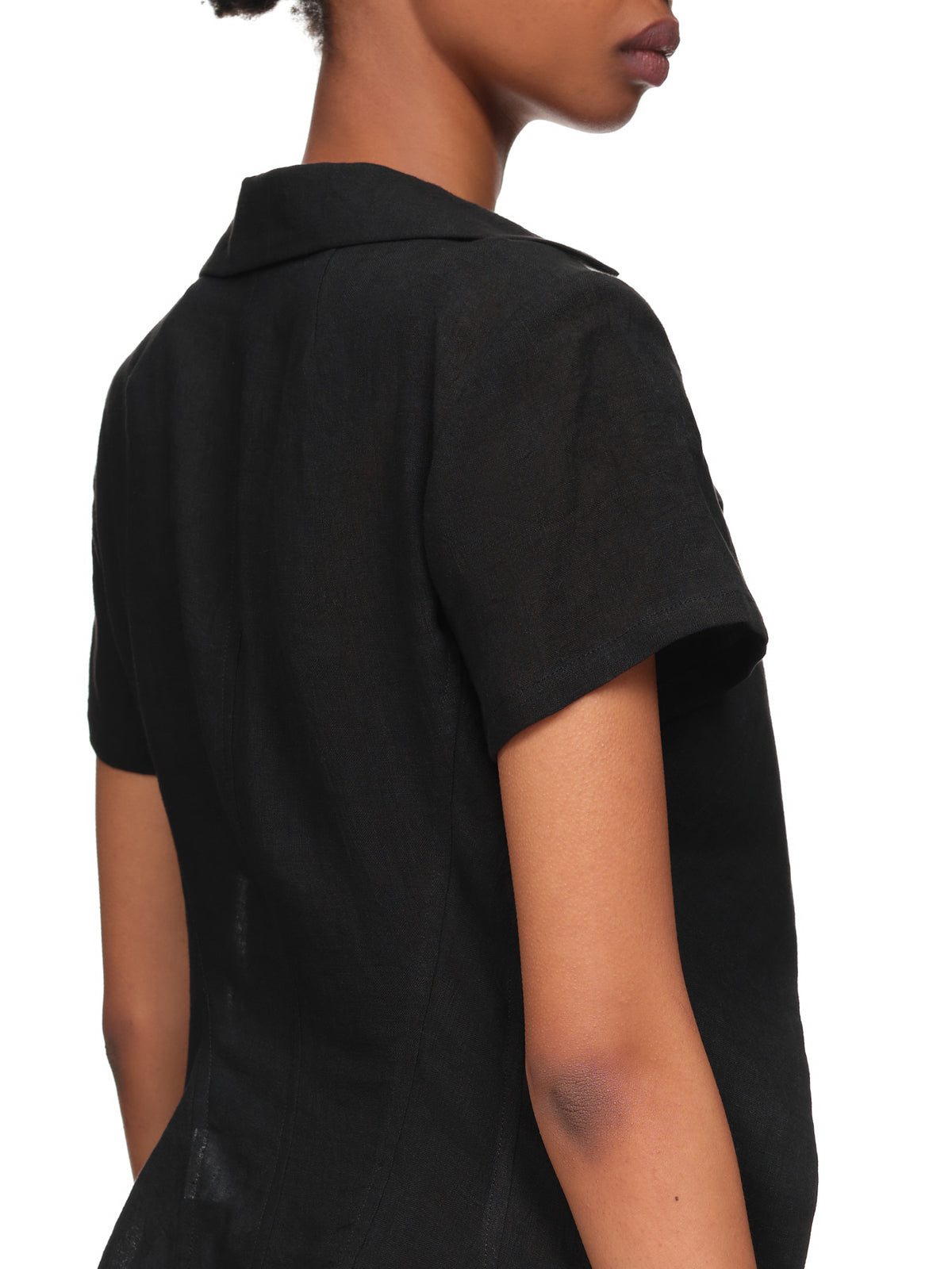 Linen Untwisting Tailcoat (FG-J60-302-1-BLACK)