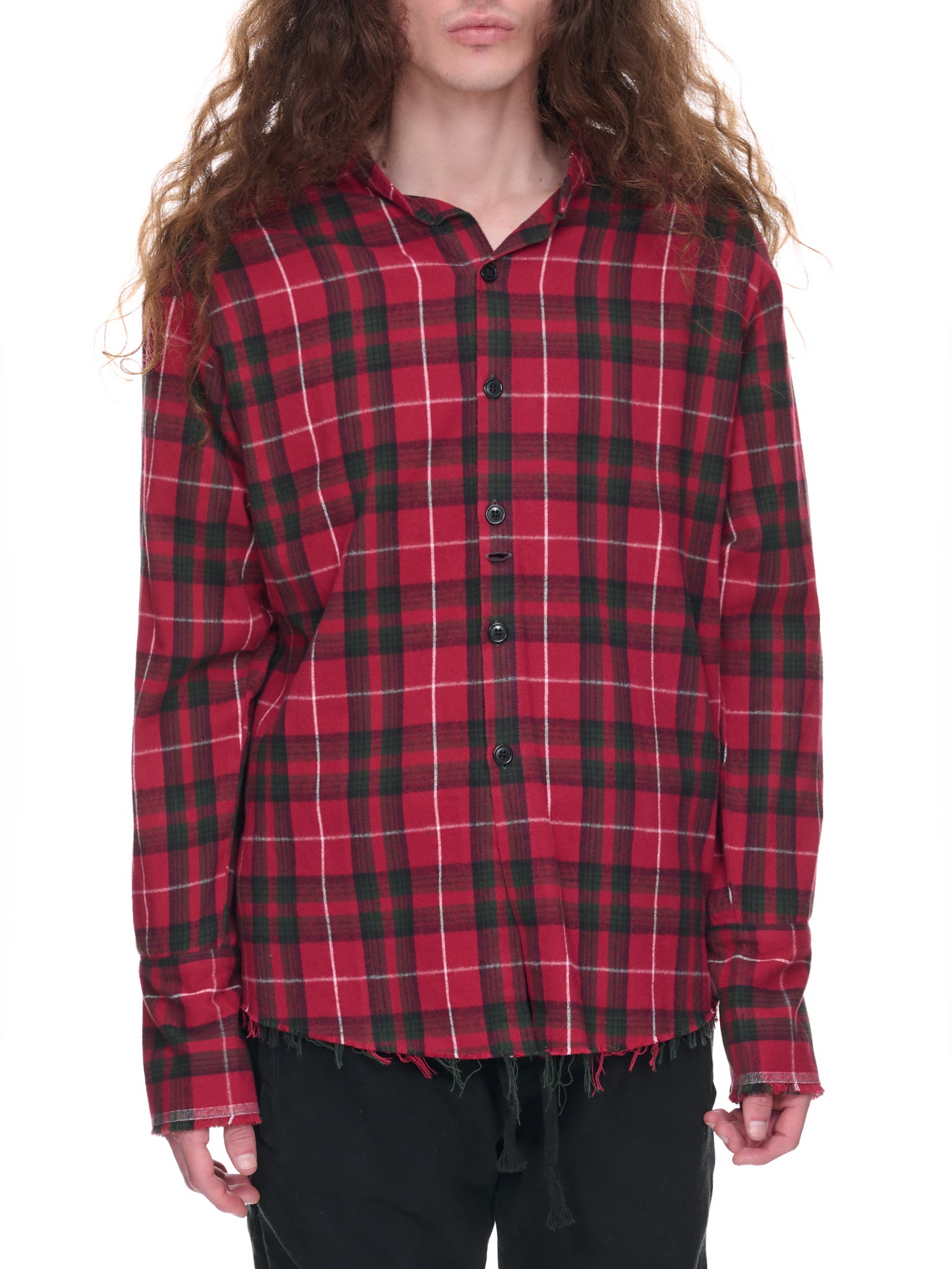 Plaid Studio Shirt (FM115-0040-RED-PLAID)