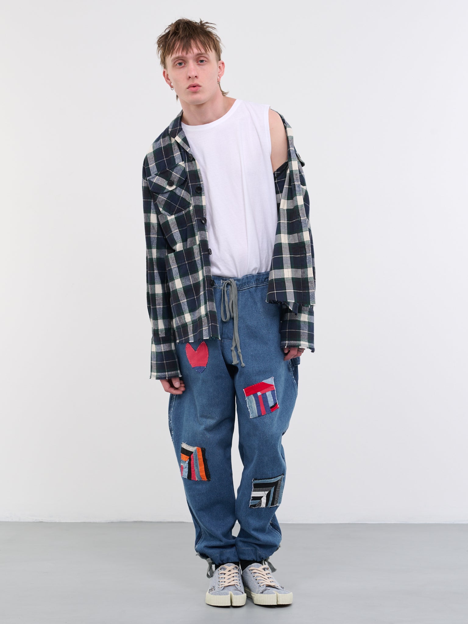 Plaid Studio Shirt (FM120-BLUE-GREEN-PLAID)