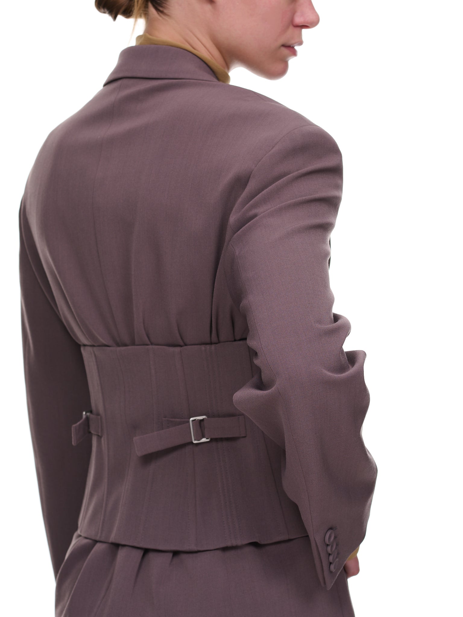 Corset Suit Jacket (FN-WN-SUIT000461-DOVE-PURPLE)