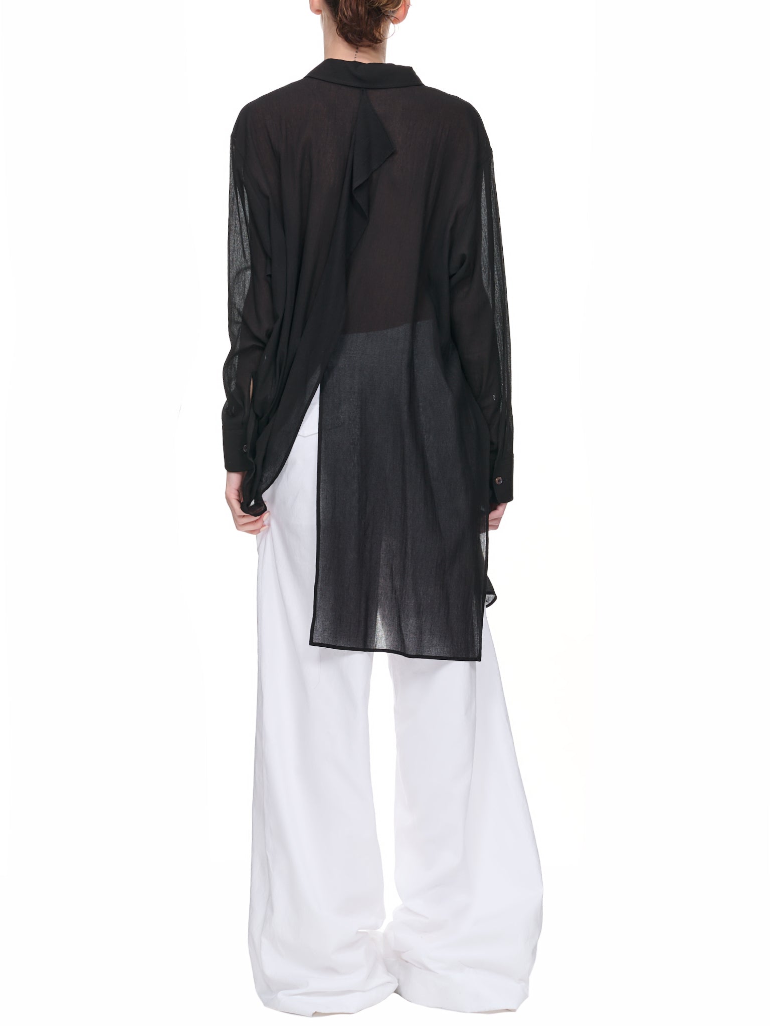 Layered Chiffon Blouse (FZ-B09-003-02-BLACK)