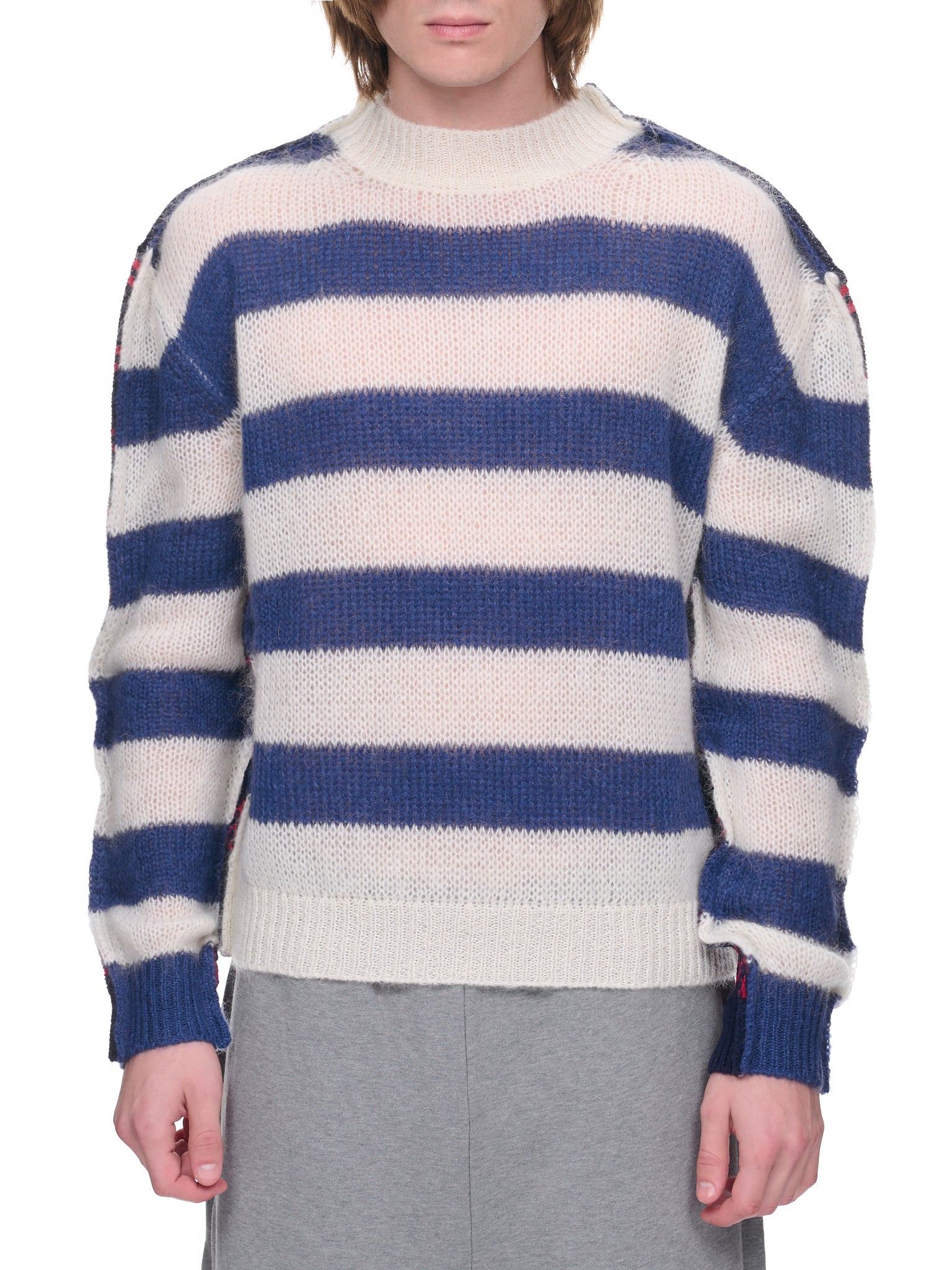 Stripe Mohair Wool Sweater (GCMG0204Q0-UFU187-BLUE)
