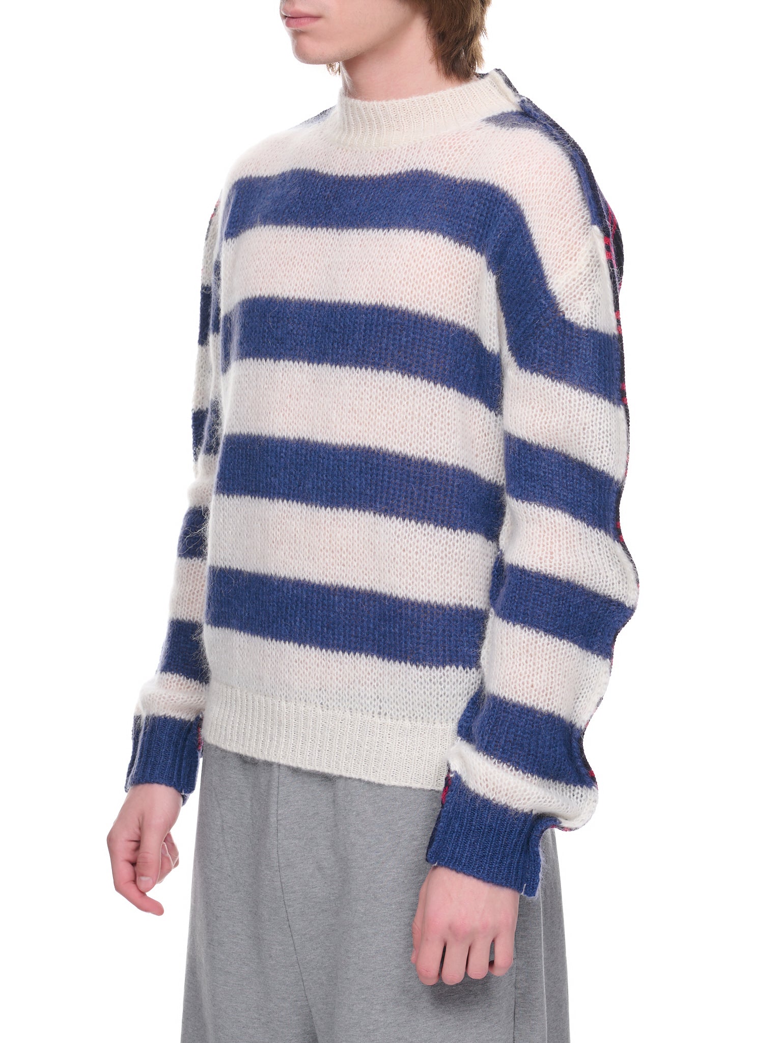 Stripe Mohair Wool Sweater (GCMG0204Q0-UFU187-BLUE)