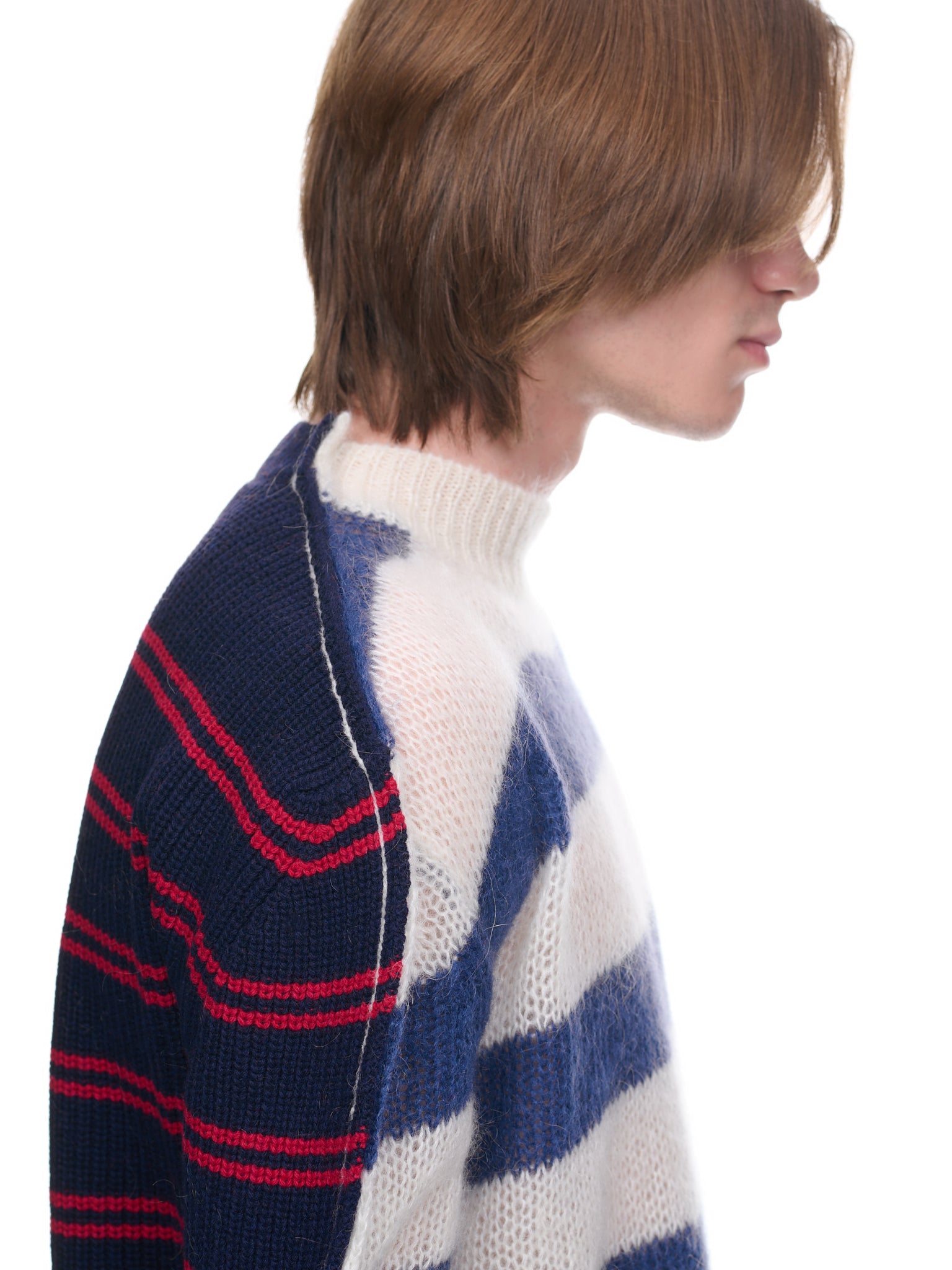 Stripe Mohair Wool Sweater (GCMG0204Q0-UFU187-BLUE)