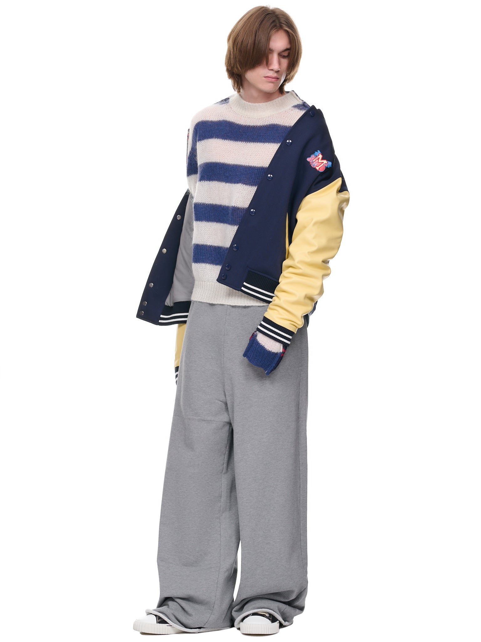 Stripe Mohair Wool Sweater (GCMG0204Q0-UFU187-BLUE)