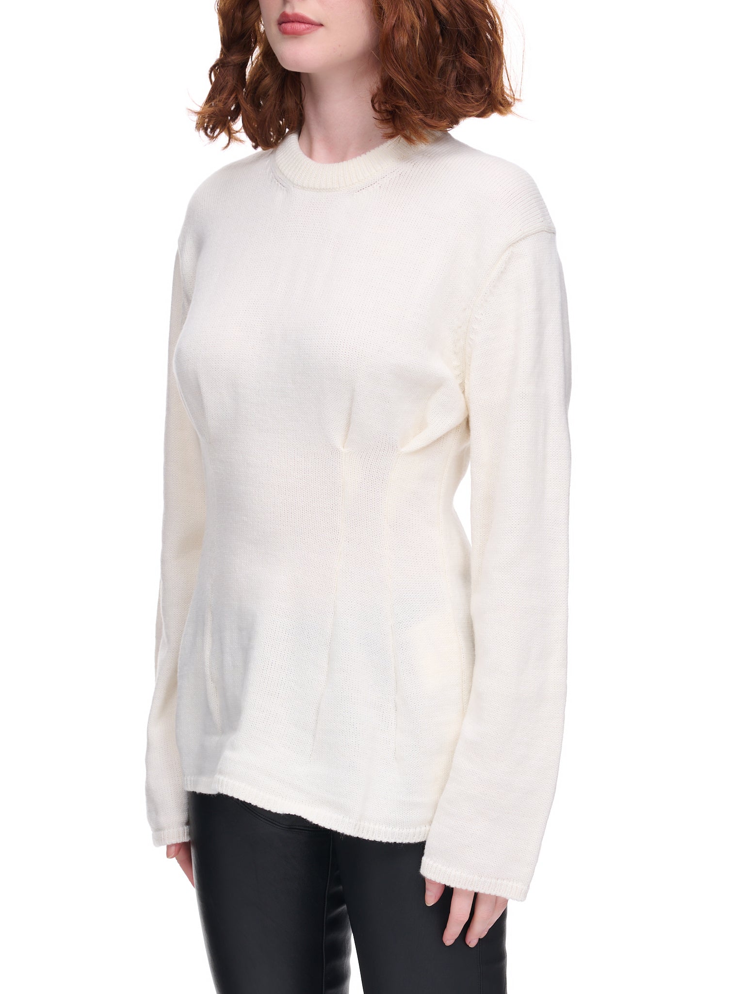 Shaped Knit Sweater (GJ-N501-051-OFFWHITE)