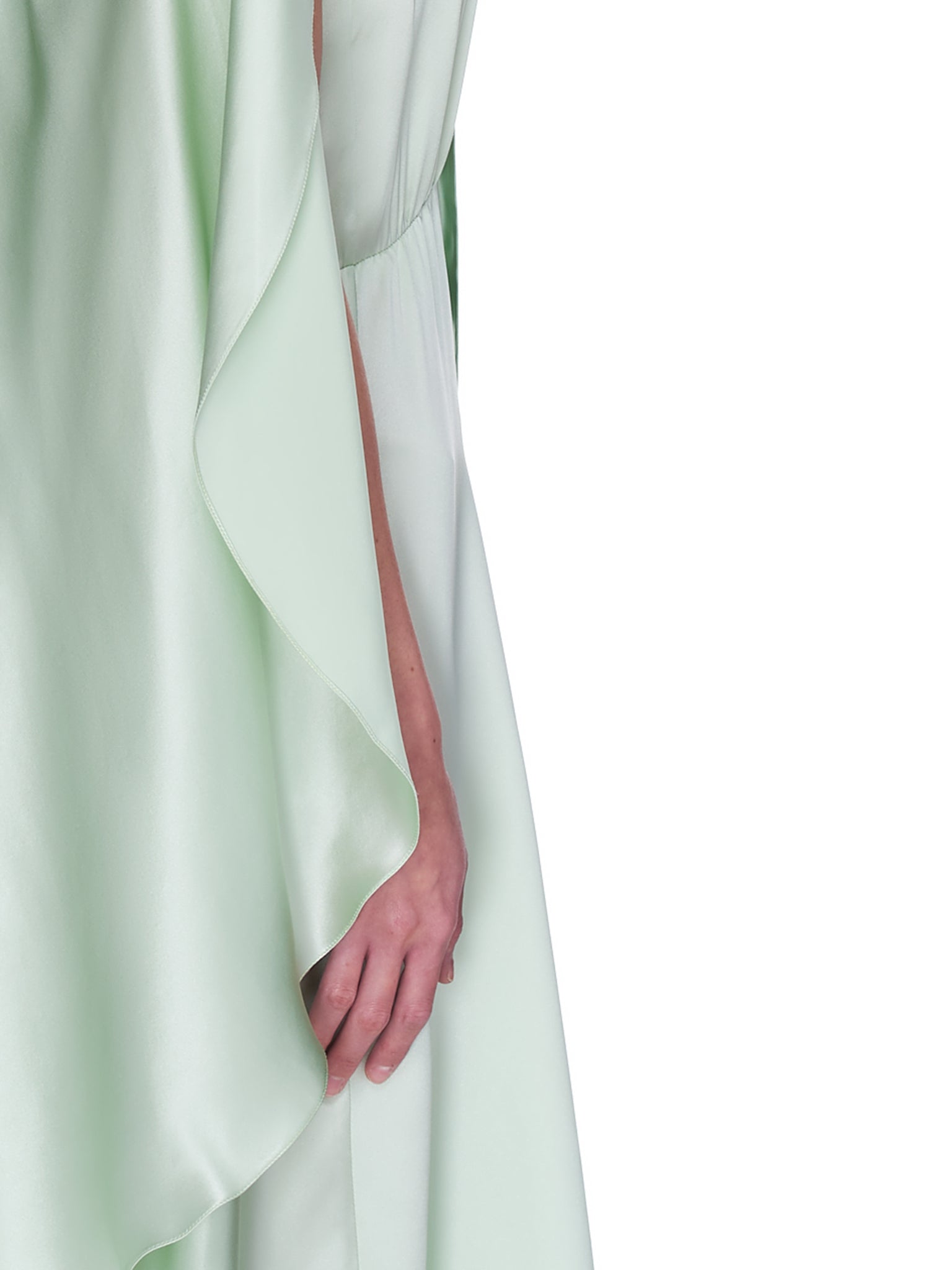 sea green silk dress 90s V Silk Slip
