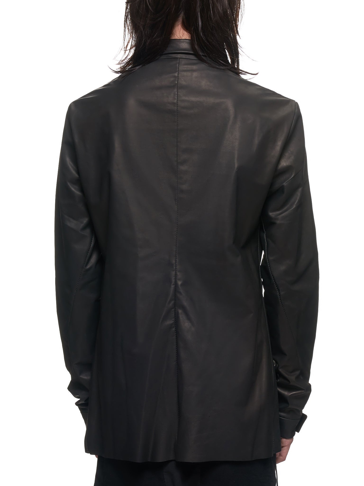 Leather Button Down (H102-AC1-BLACK-BLACK)
