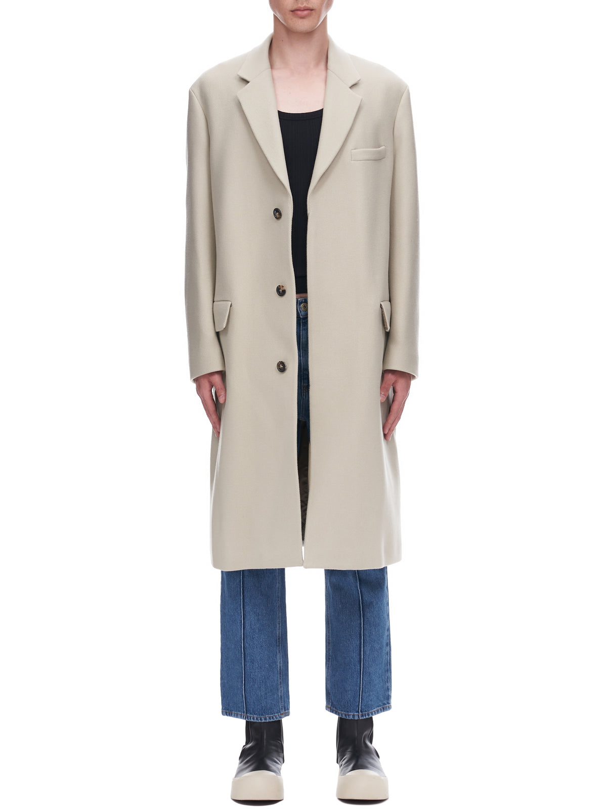 Loewe Single Breasted Wool Coat | H. Lorenzo - front