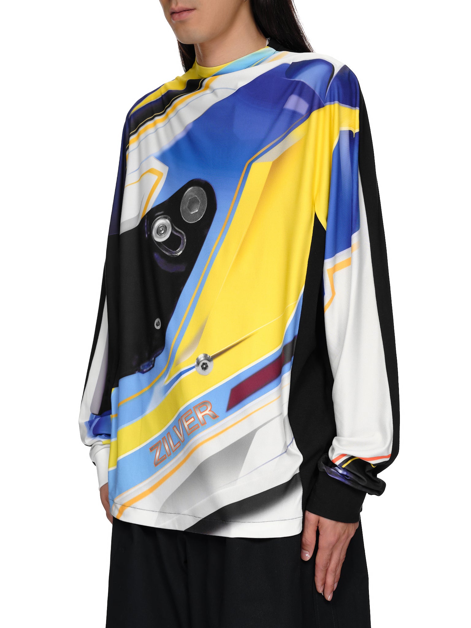Zilver Helmet Racer Long Sleeve Shirt | H. Lorenzo - side 