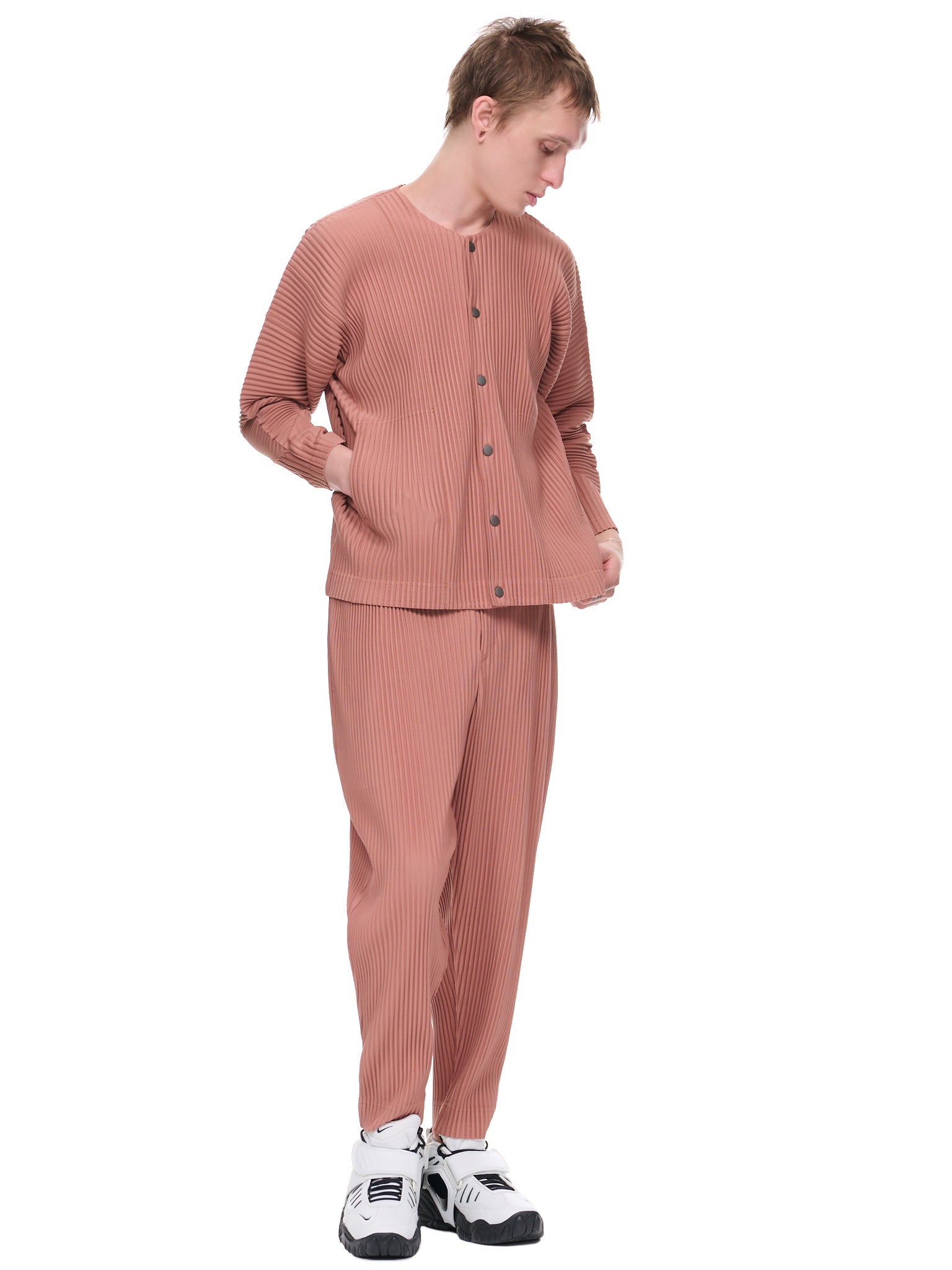 HOMME PLISSÉ ISSEY MIYAKE December Cardigan | H. Lorenzo - styled 