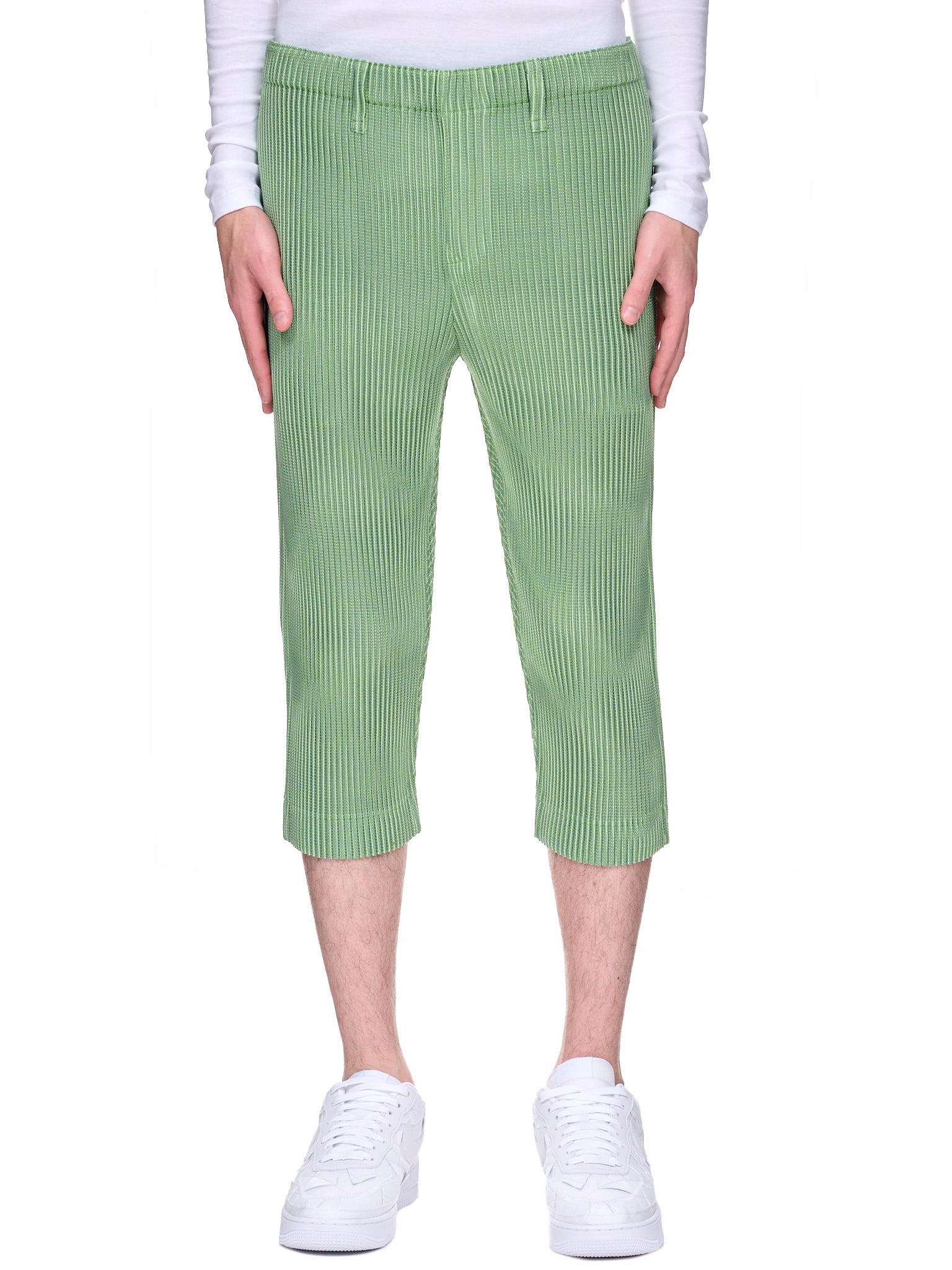 HOMME PLISSÉ ISSEY MIYAKE Leno Stripe Pants | H. Lorenzo - front