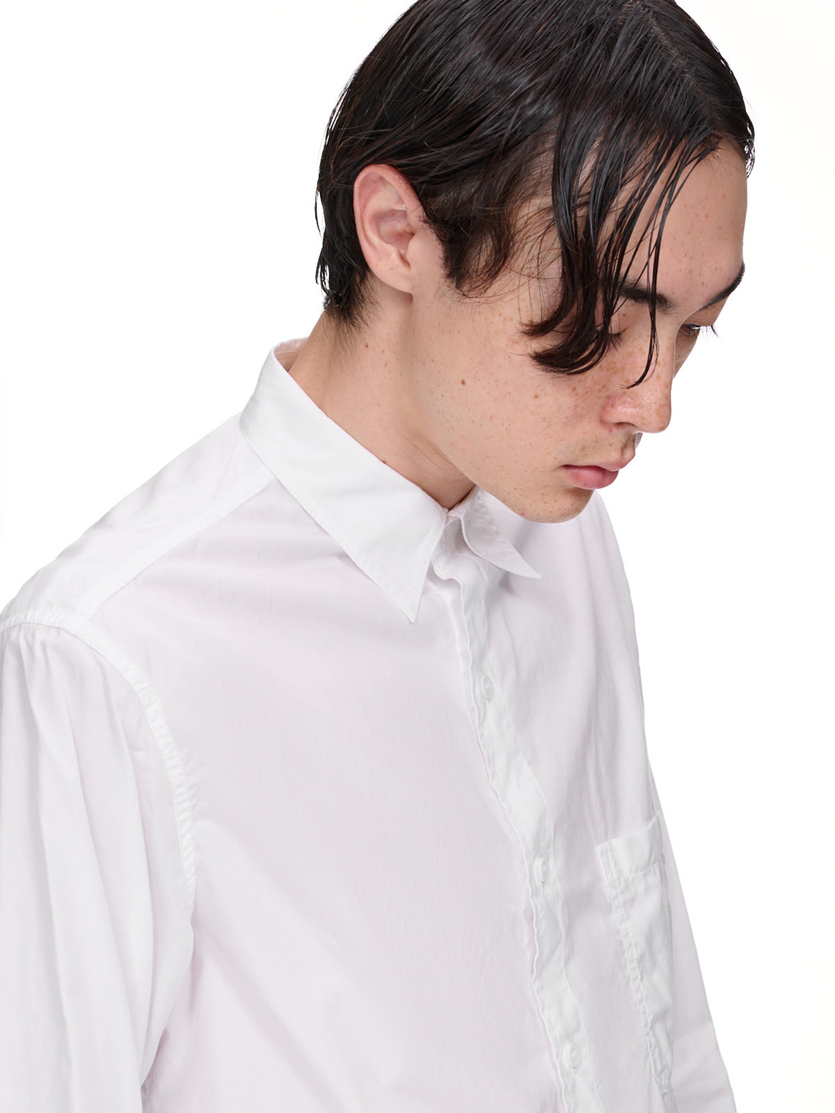 Broadcloth Long Shirt (HZ-B03-001-01-WHITE)