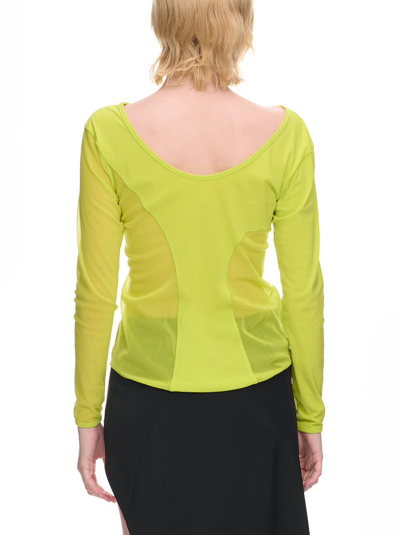 Figure Mesh Top (IM36JK701-52-YELLOW)