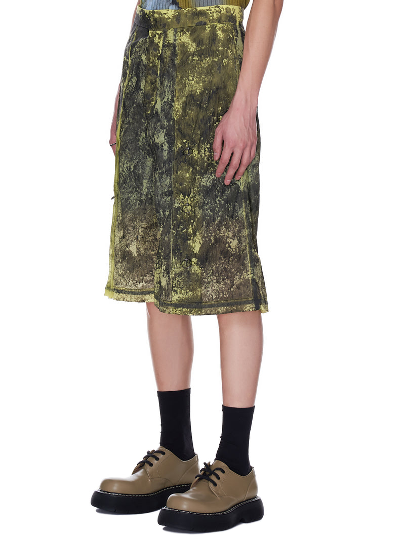 Distressed Invasion Shorts (INVASION-BLACK-YELLOW)