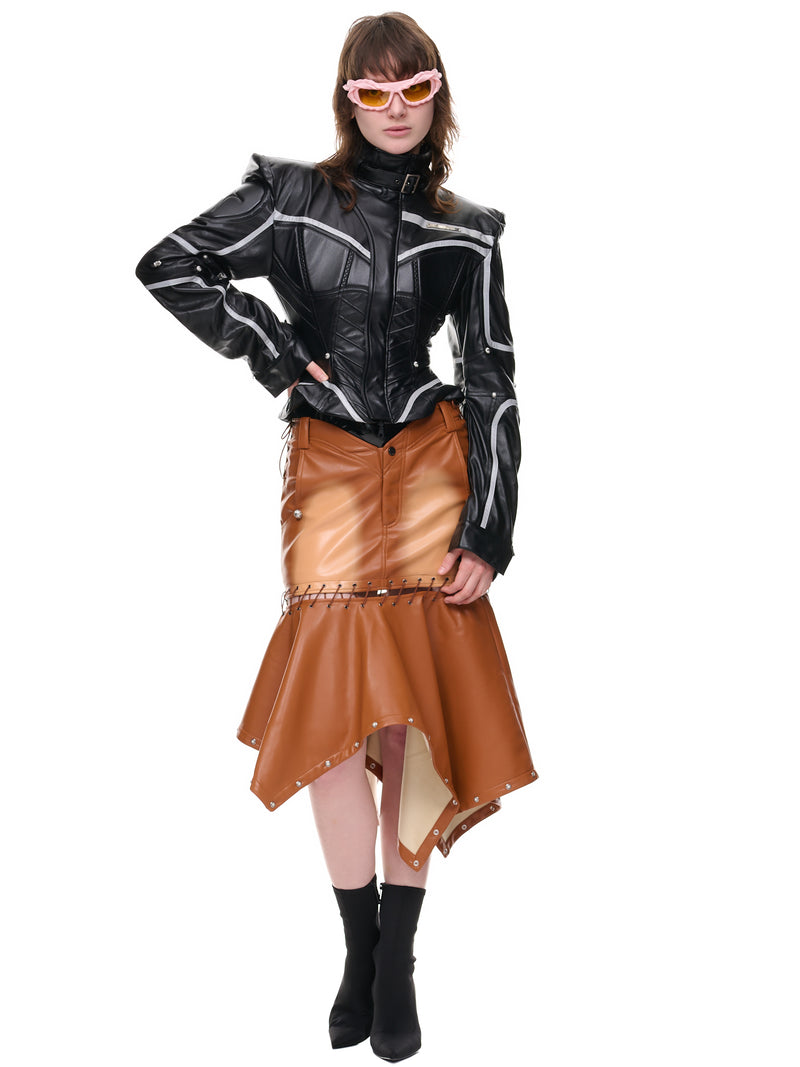 Detachable Printed Mermaid Skirt (SK-07-BROWN)