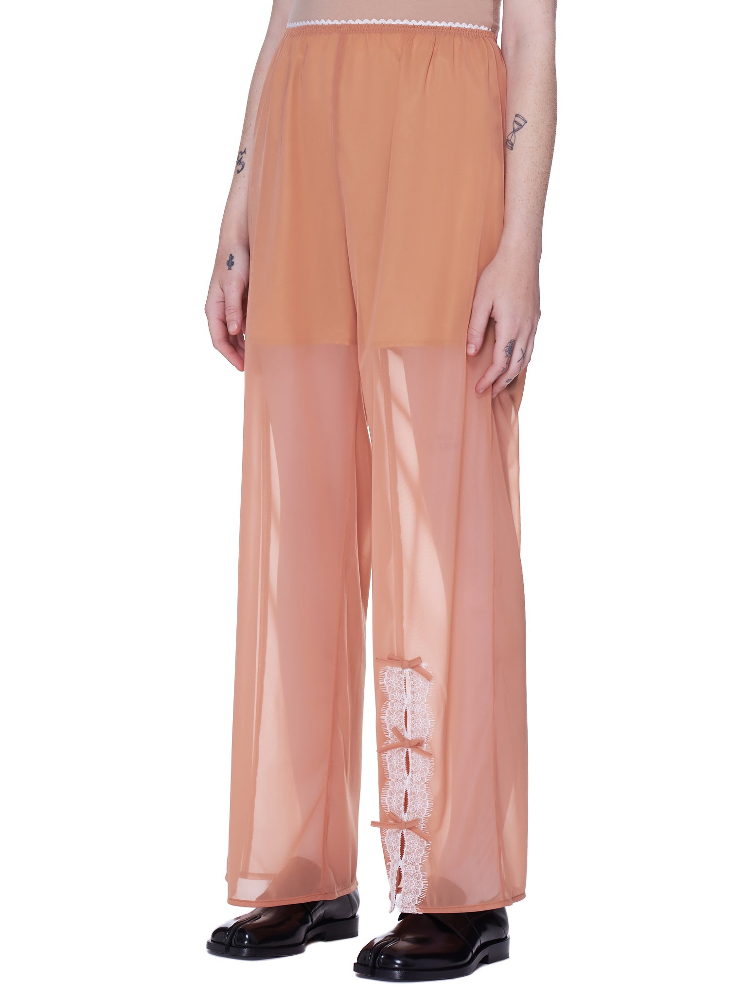 Jenny Fax Sheer Lounge Trousers | H.Lorenzo - side